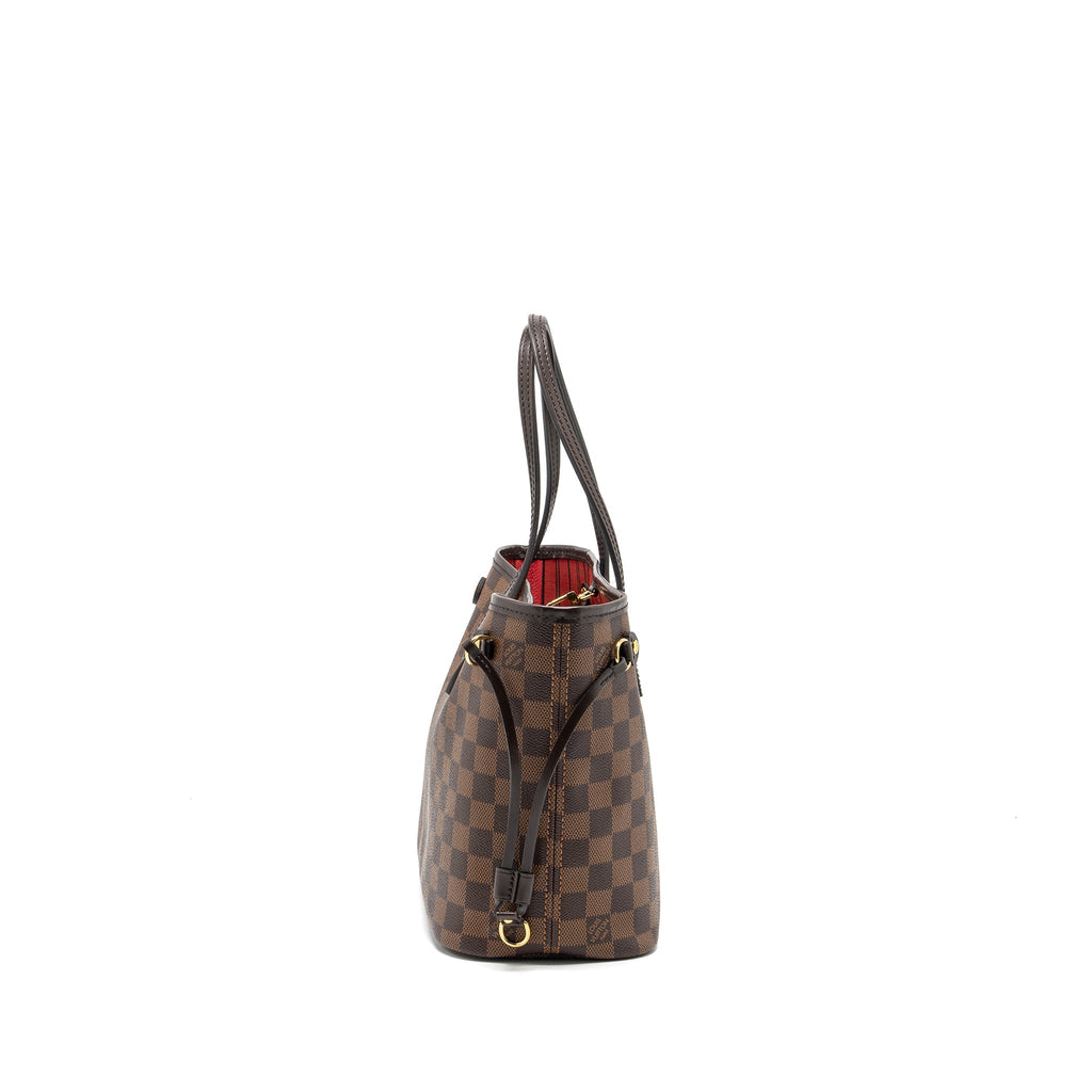 LOUIS VUITTON NEVERFULL PM DAMIER EBENE CANVAS GHW