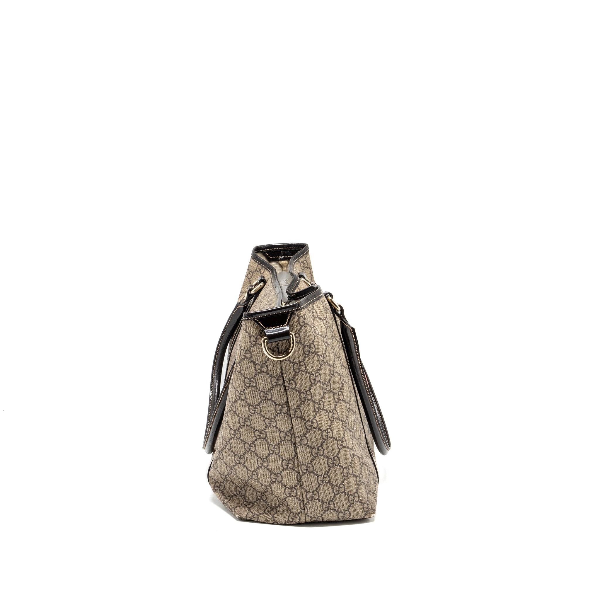 GUCCI TOP HANDLE TOTE BAG GG SUPREME CANVAS GHW