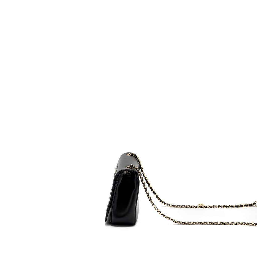 CHANEL SMALL FLAP BAG LAMBSKIN BLACK LGHW