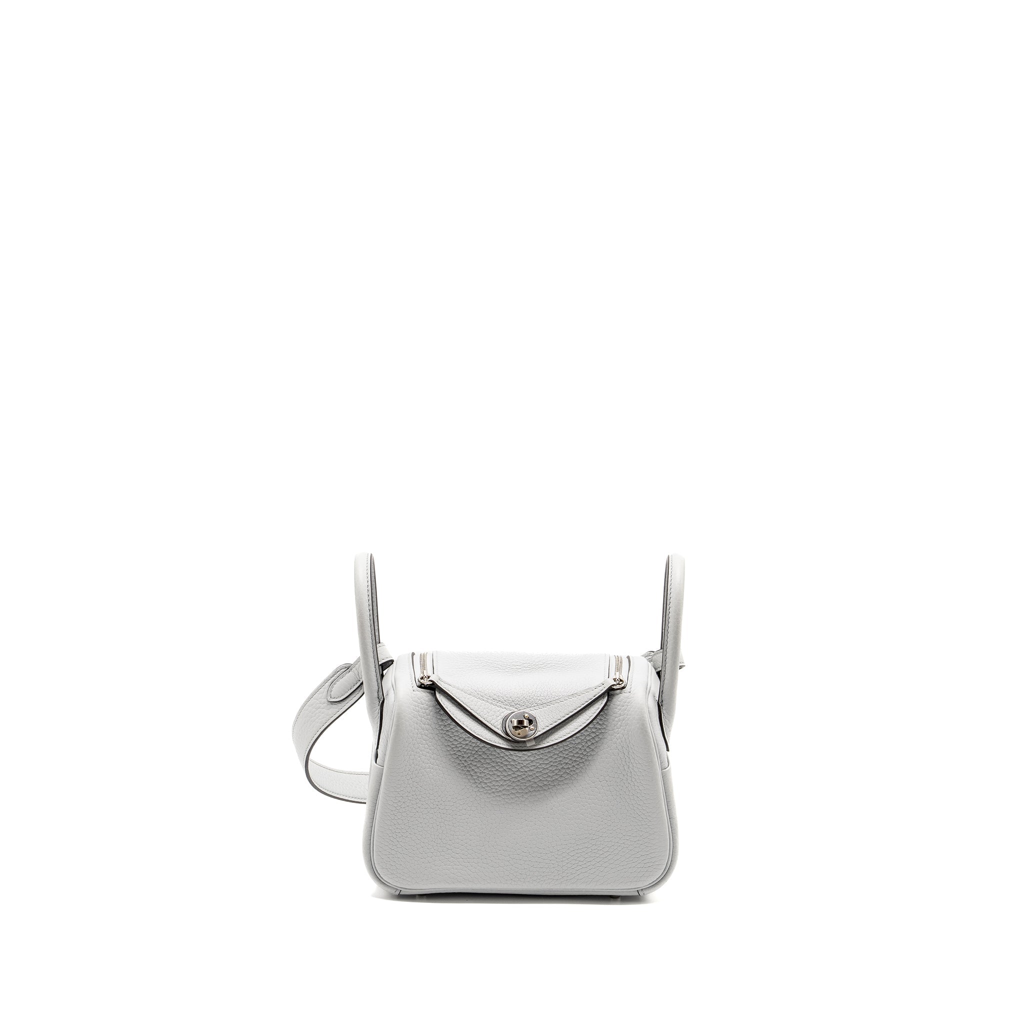 HERMES MINI LINDY CLEMENCE BLUE PALE SHW
