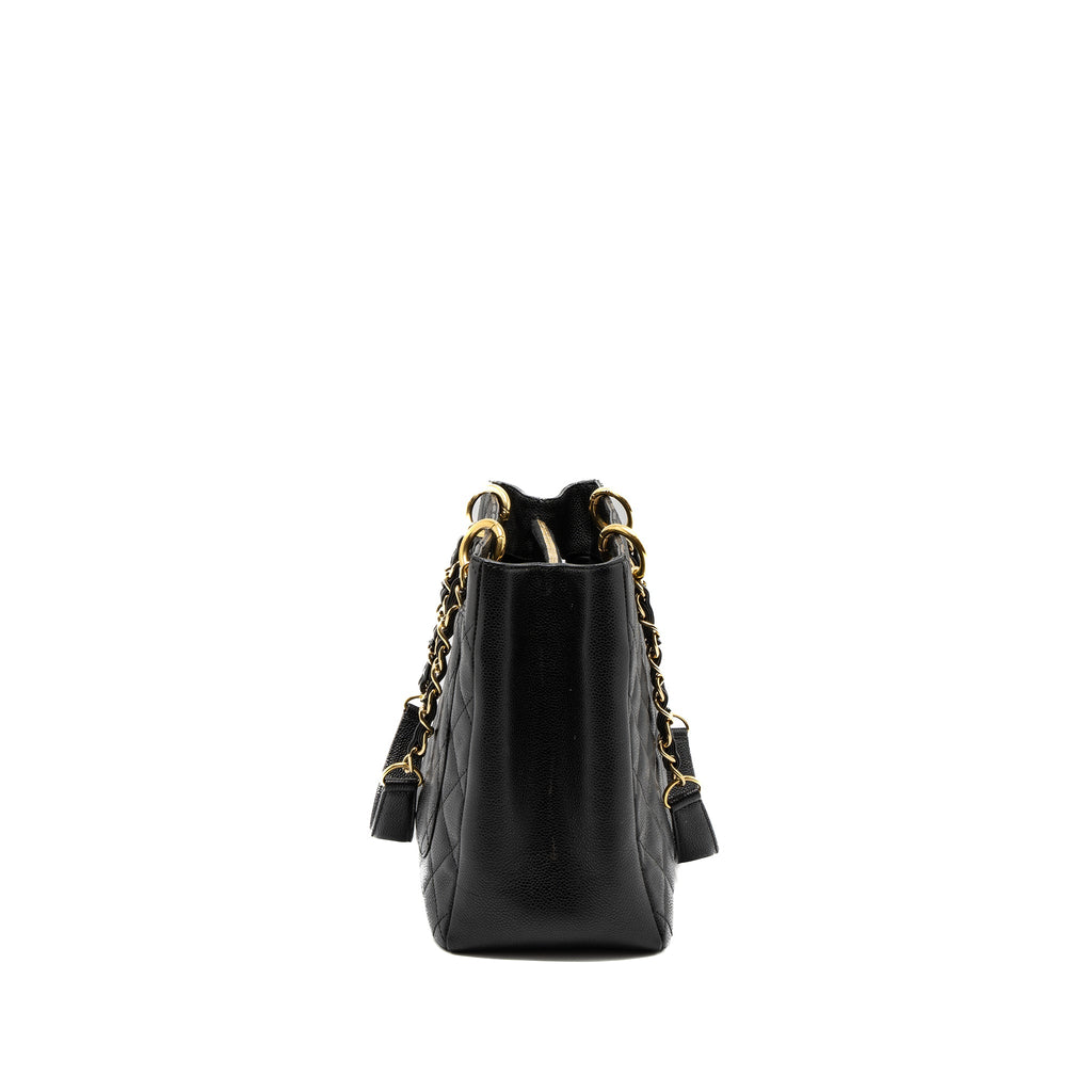 CHANEL GRAND SHOPPING TOTE/GST CAVIAR BLACK GHW