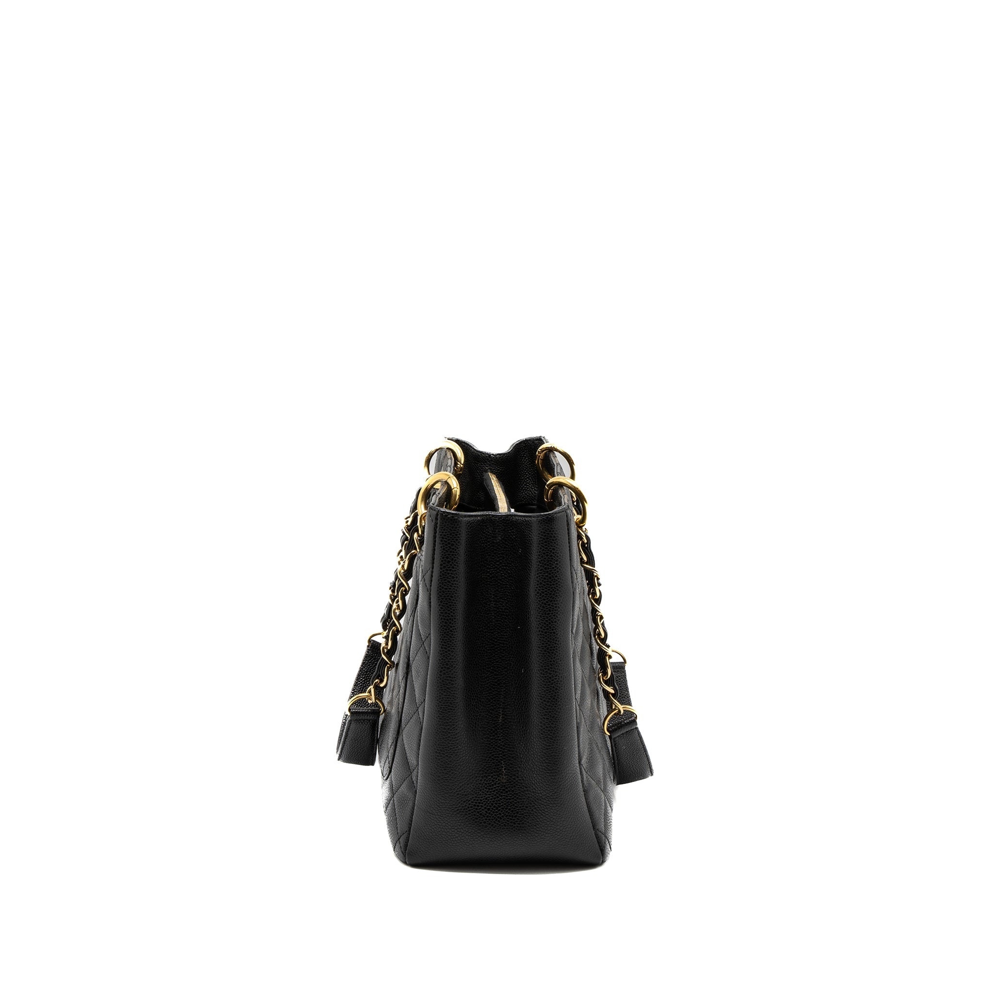 CHANEL GRAND SHOPPING TOTE/GST CAVIAR BLACK GHW
