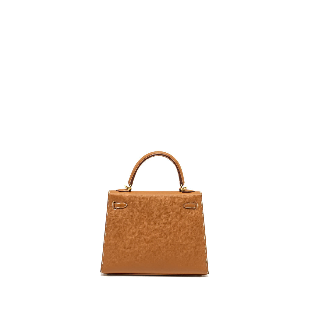 HERMES KELLY 25 SELLIER EPSOM GOLD GHW