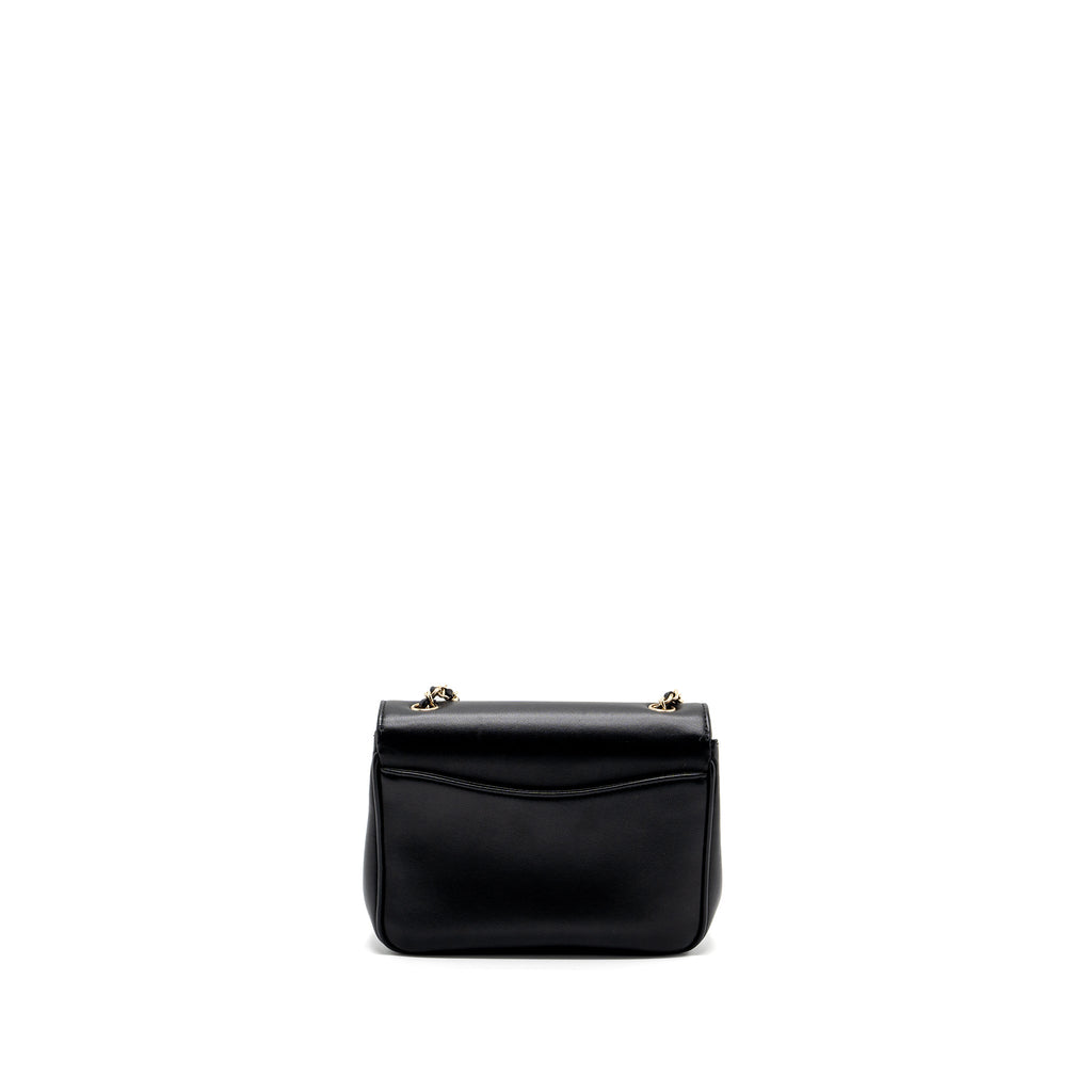 CHANEL SMALL FLAP BAG LAMBSKIN BLACK LGHW