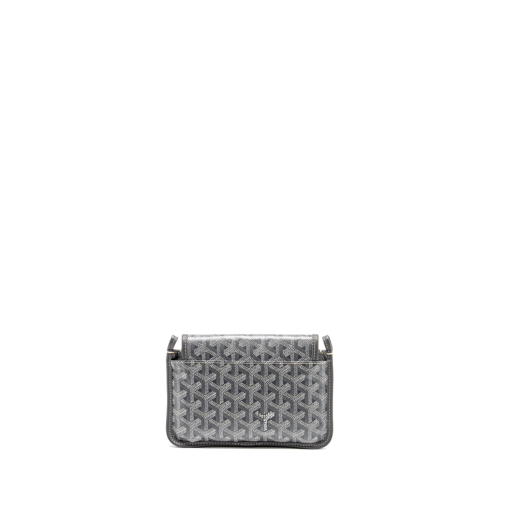 GOYARD PLUMET POCHETTE POCKET WALLET GOYARDLINE CANVAS GREY SHW