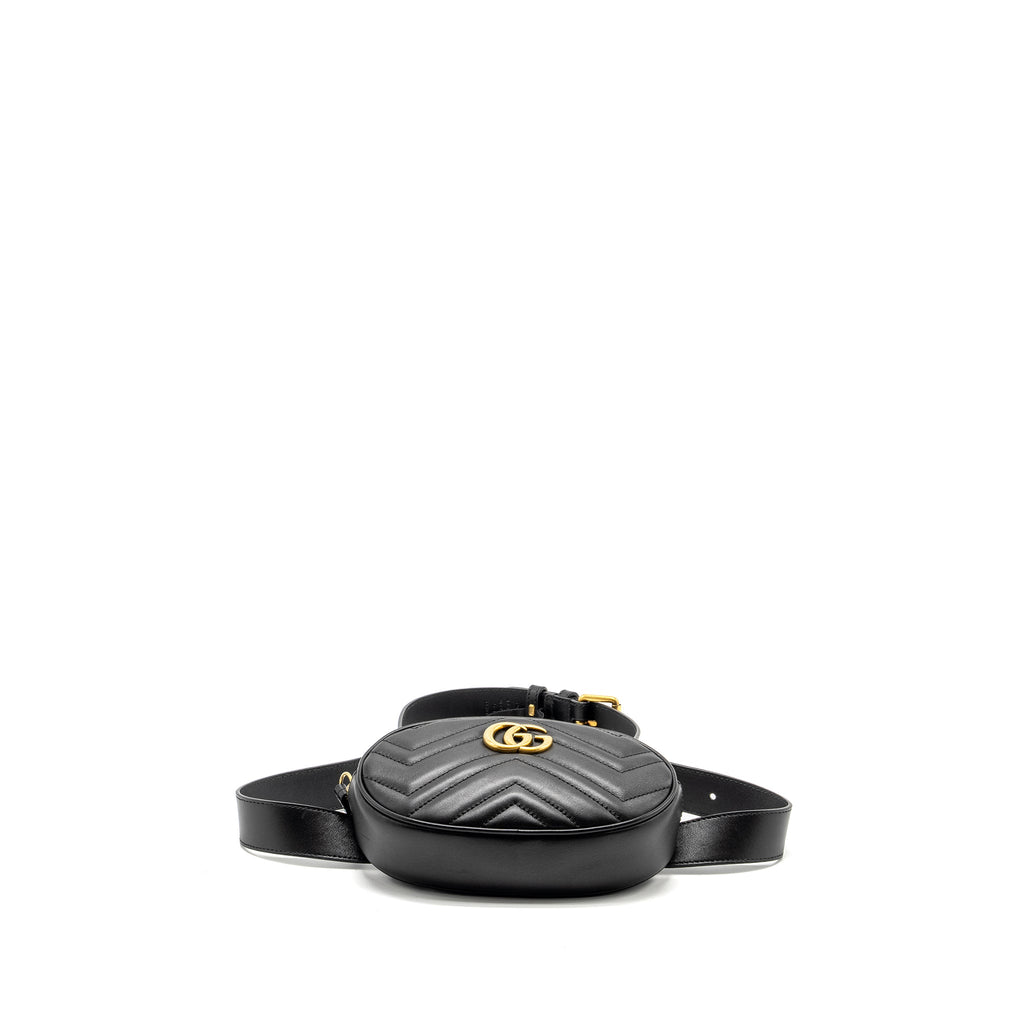 GUCCI GG MARMONT BELT BAG CALFSKIN BLACK GHW