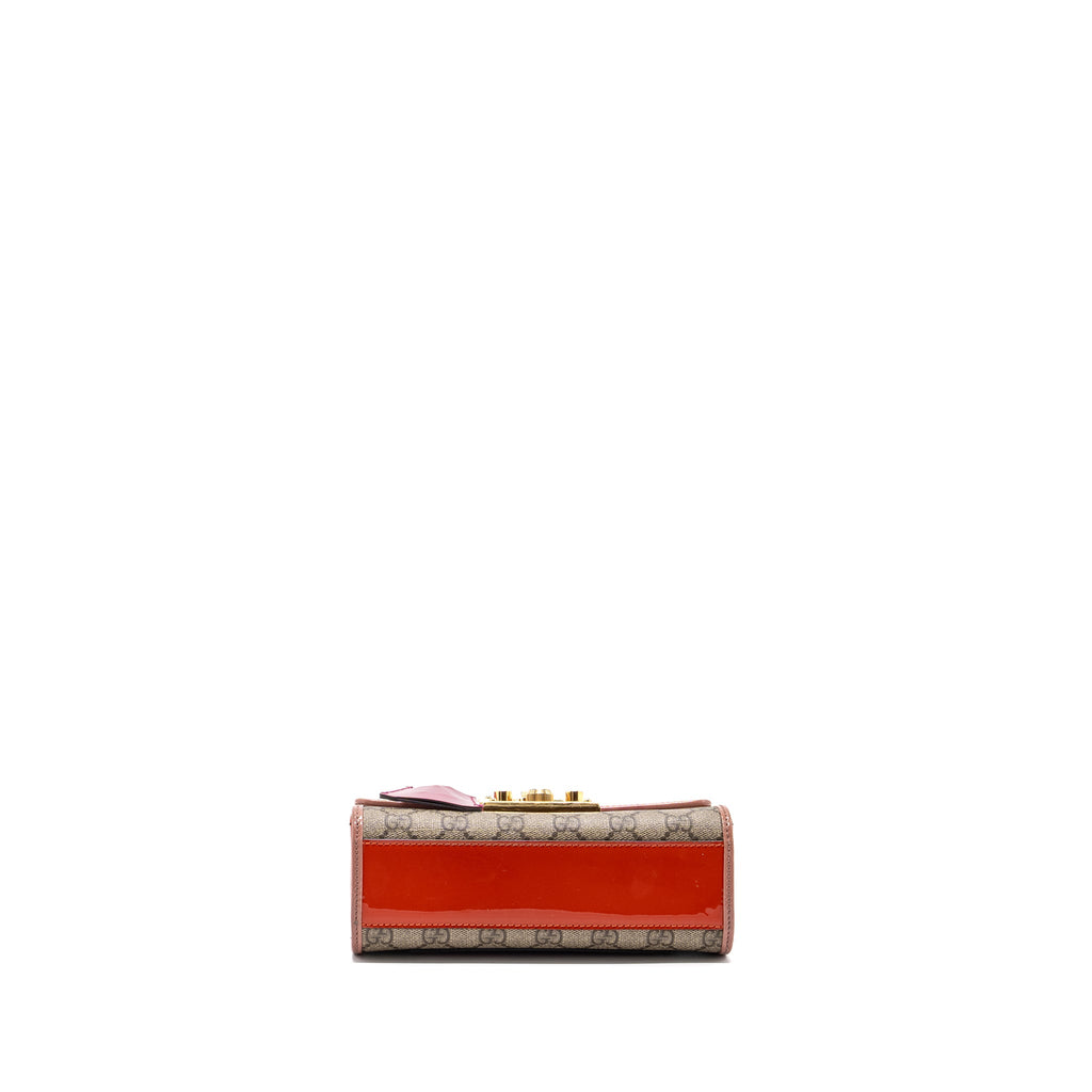 GUCCI PADLOCK CROSSBODY BAG CANVAS / PATENT MULTICOLOUR GHW