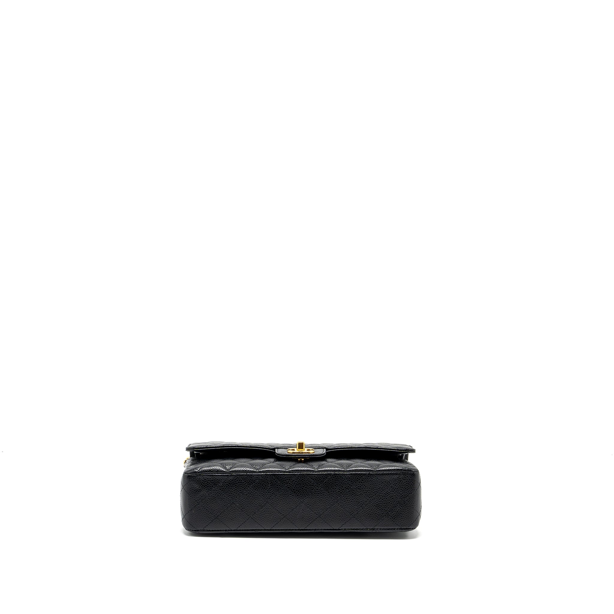 CHANEL MEDIUM CLASSIC DOUBLE FLAP BAG CAVIAR BLACK GHW