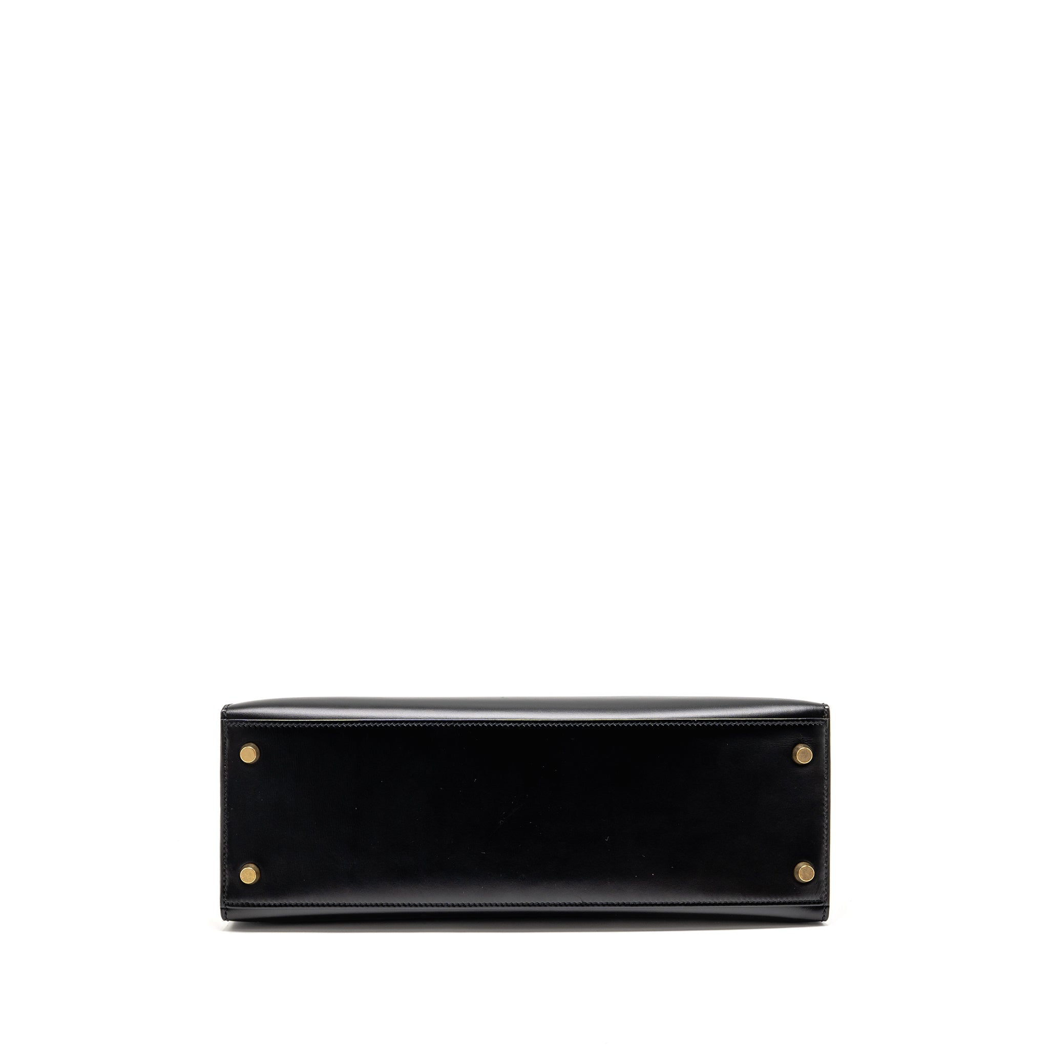 HERMES KELLY 32 BOX BLACK GHW