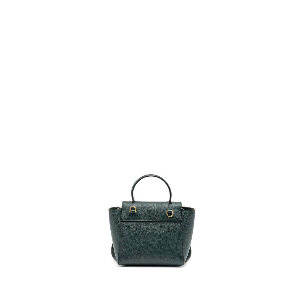 CELINE PICO BELT BAG GRAINED CALFSKIN DARK GREEN GHW