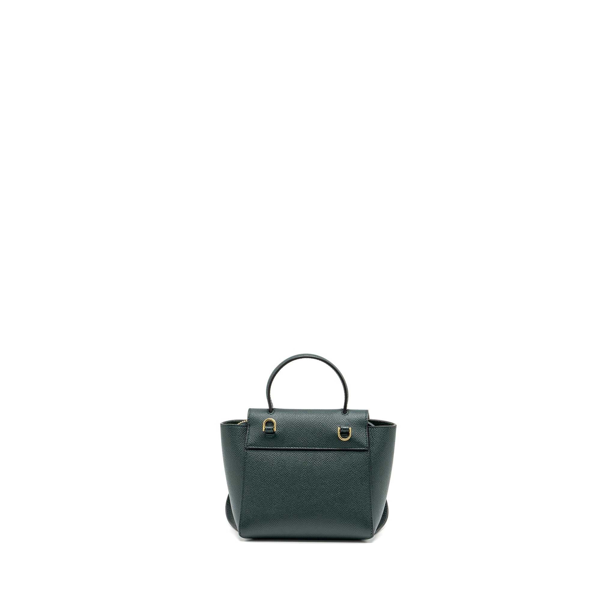 CELINE PICO BELT BAG GRAINED CALFSKIN DARK GREEN GHW