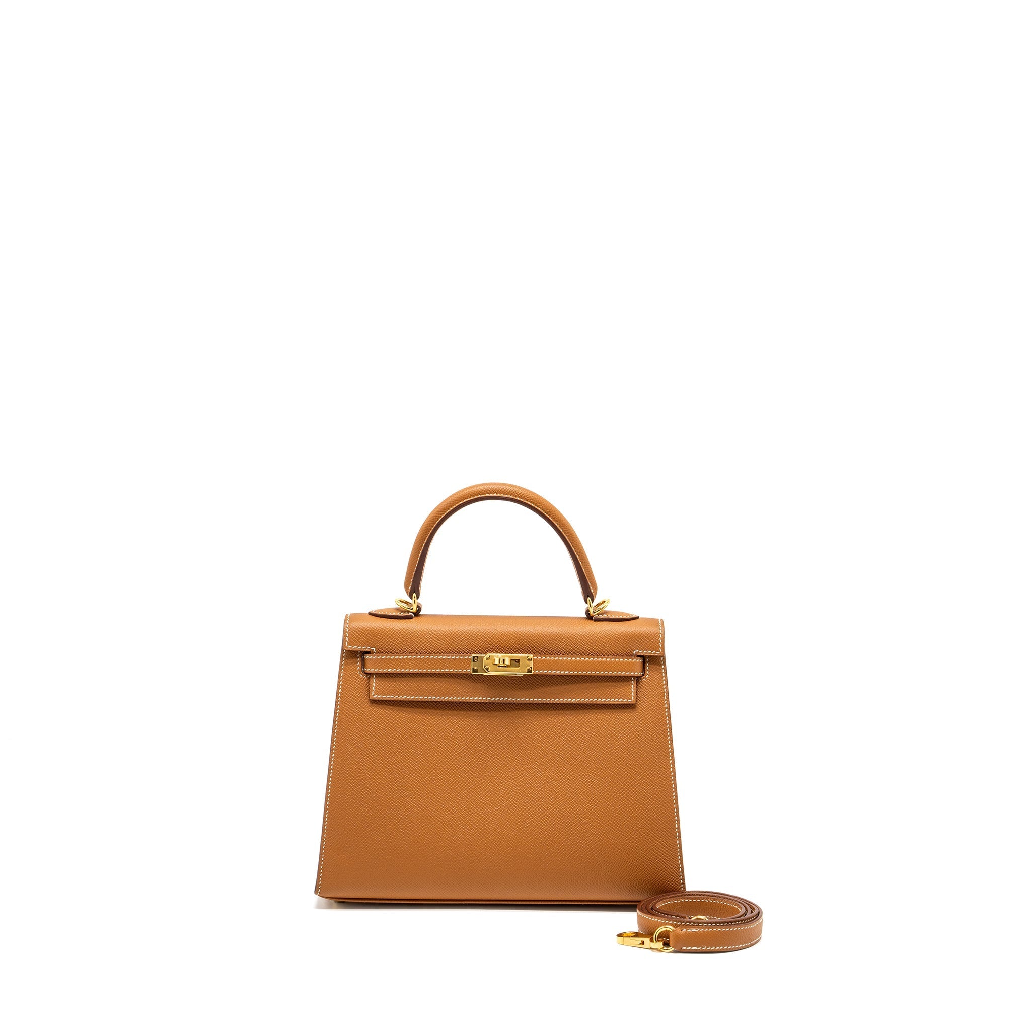 HERMES KELLY 25 SELLIER EPSOM GOLD GHW