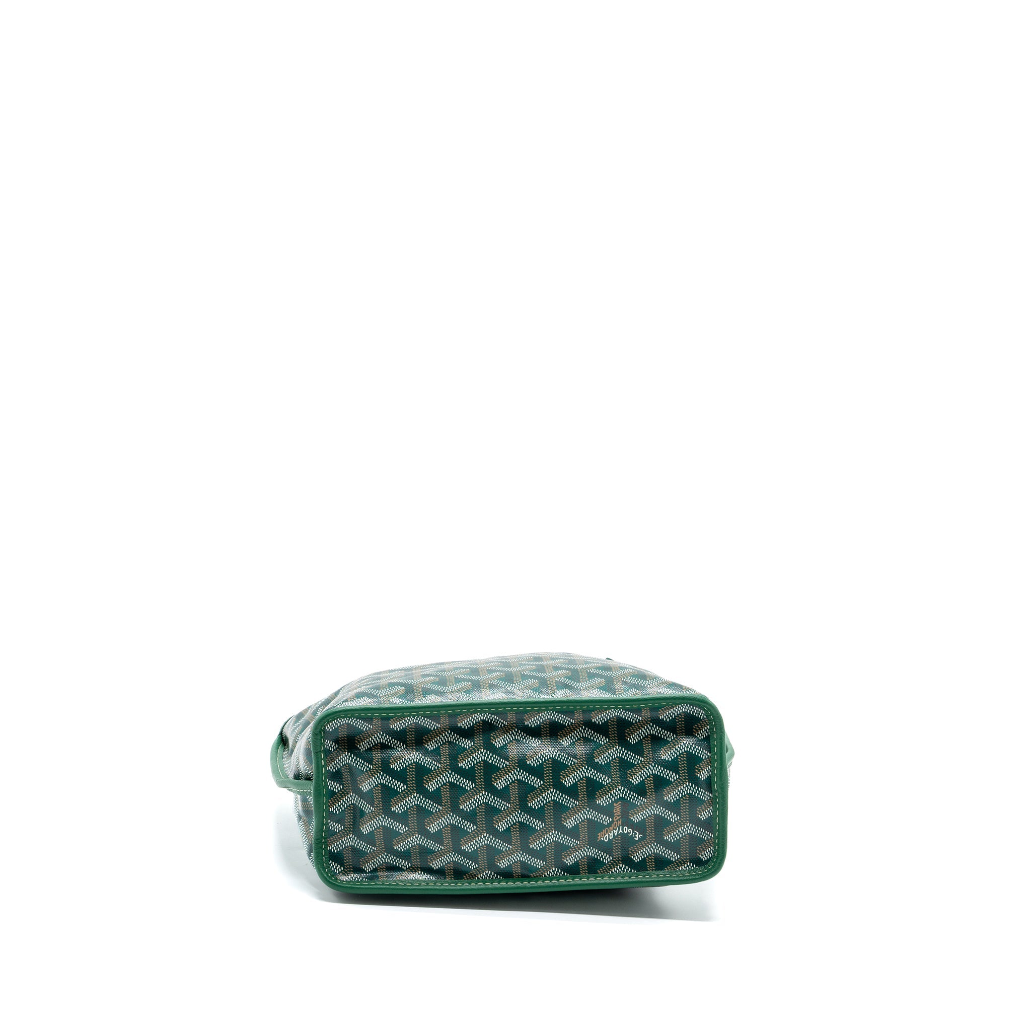 GOYARD ANJOU MINI BAG CANVAS/CALFSKIN GREEN SHW