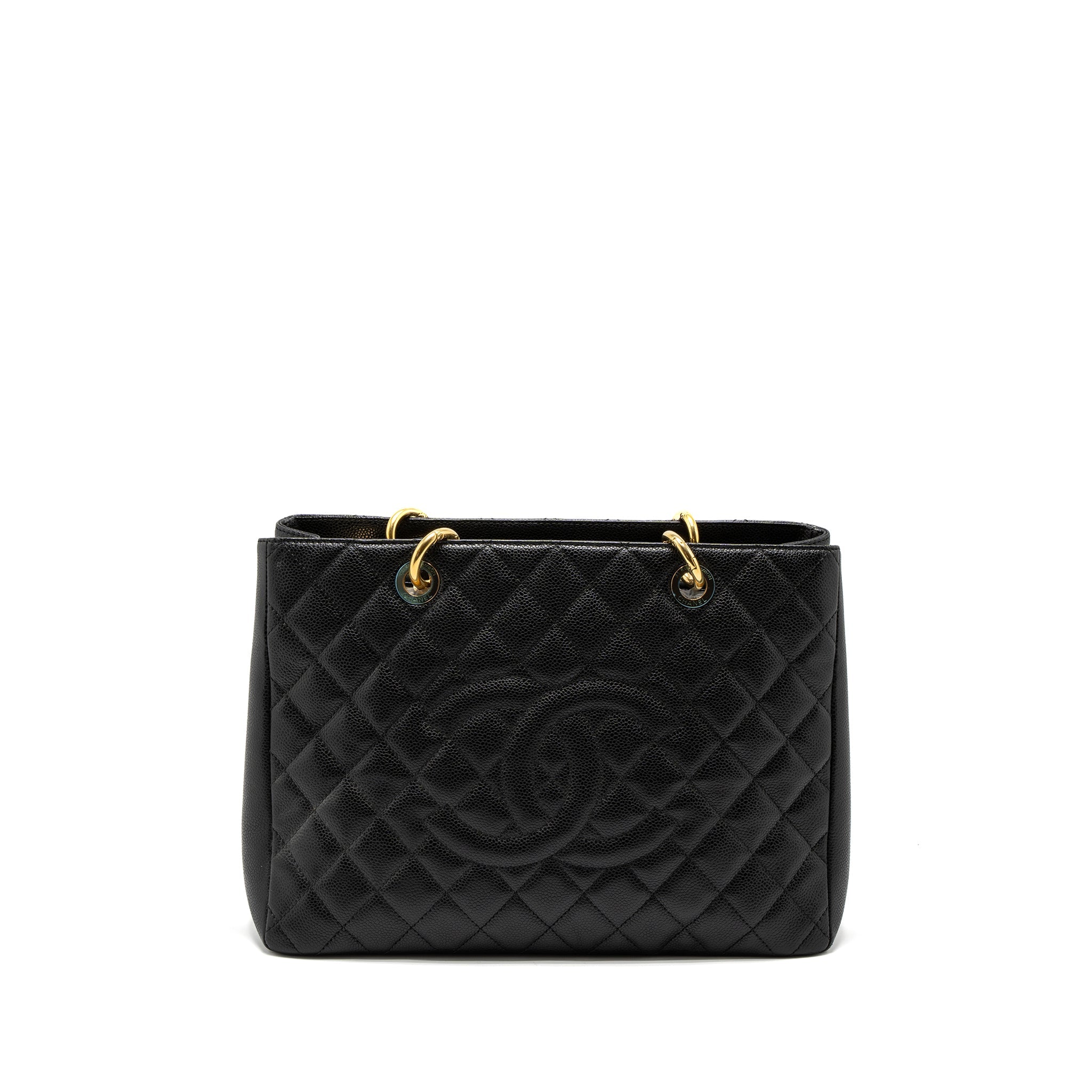 CHANEL GRAND SHOPPING TOTE/GST CAVIAR BLACK GHW