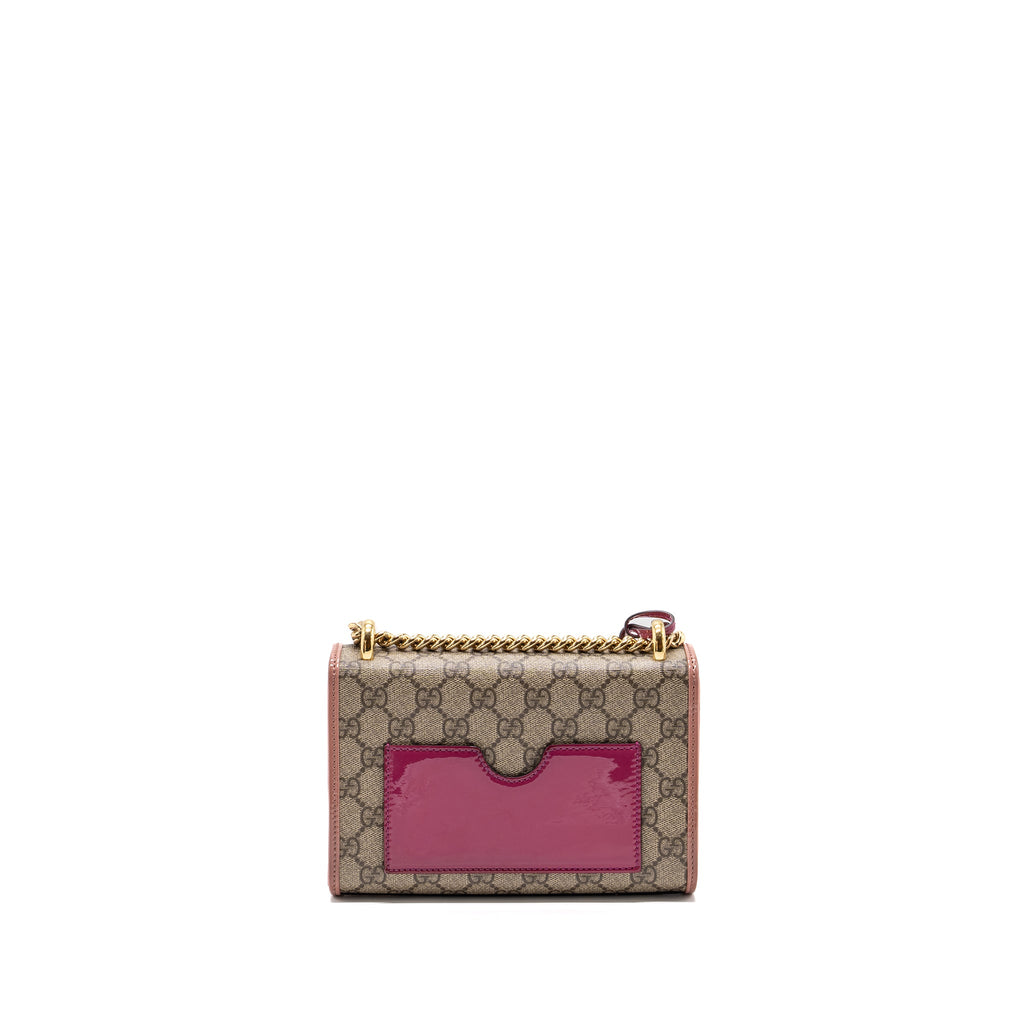 GUCCI PADLOCK CROSSBODY BAG CANVAS / PATENT MULTICOLOUR GHW