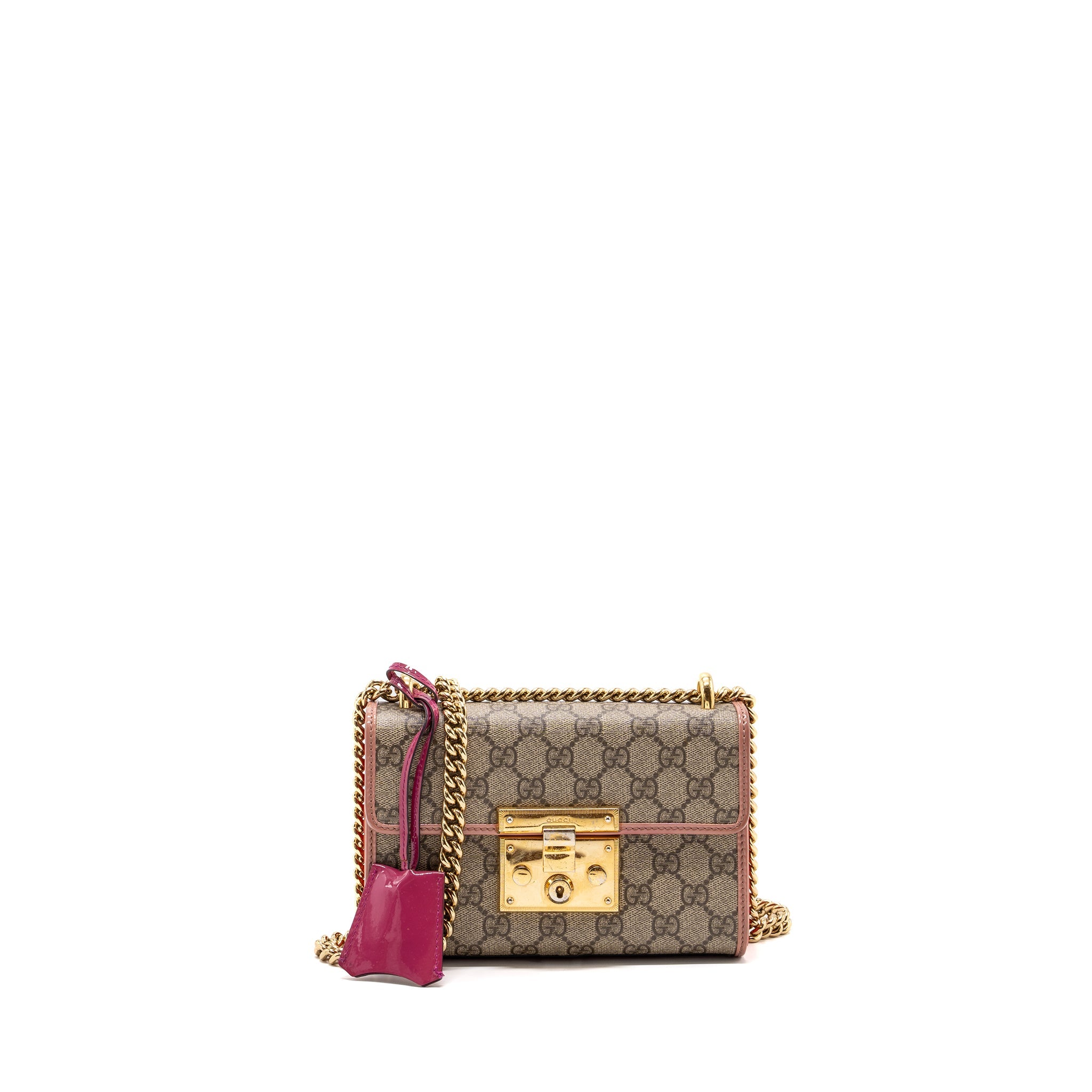 GUCCI PADLOCK CROSSBODY BAG CANVAS / PATENT MULTICOLOUR GHW