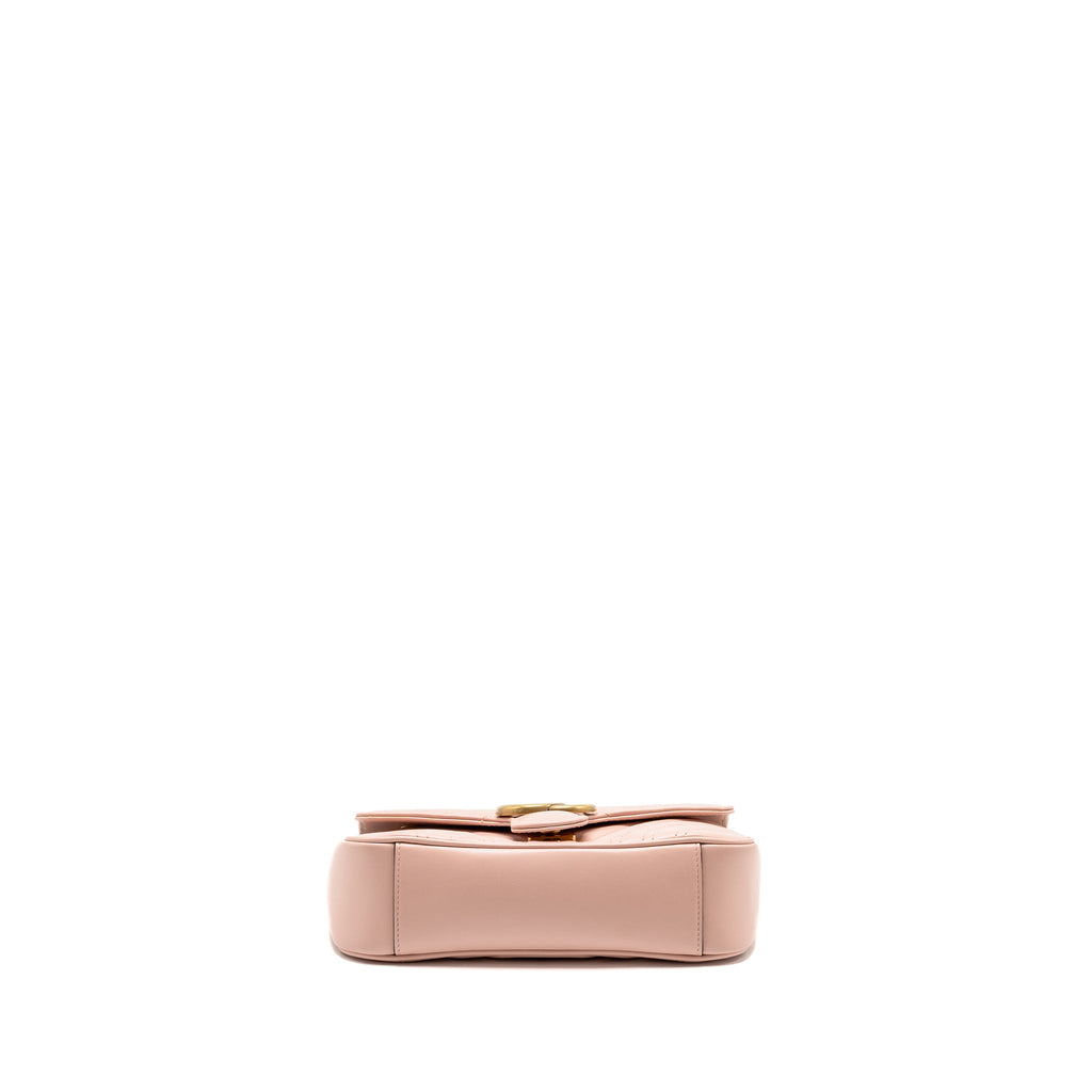 GUCCI SMALL GG MARMONT SHOULDER BAG CALFSKIN PINK GHW