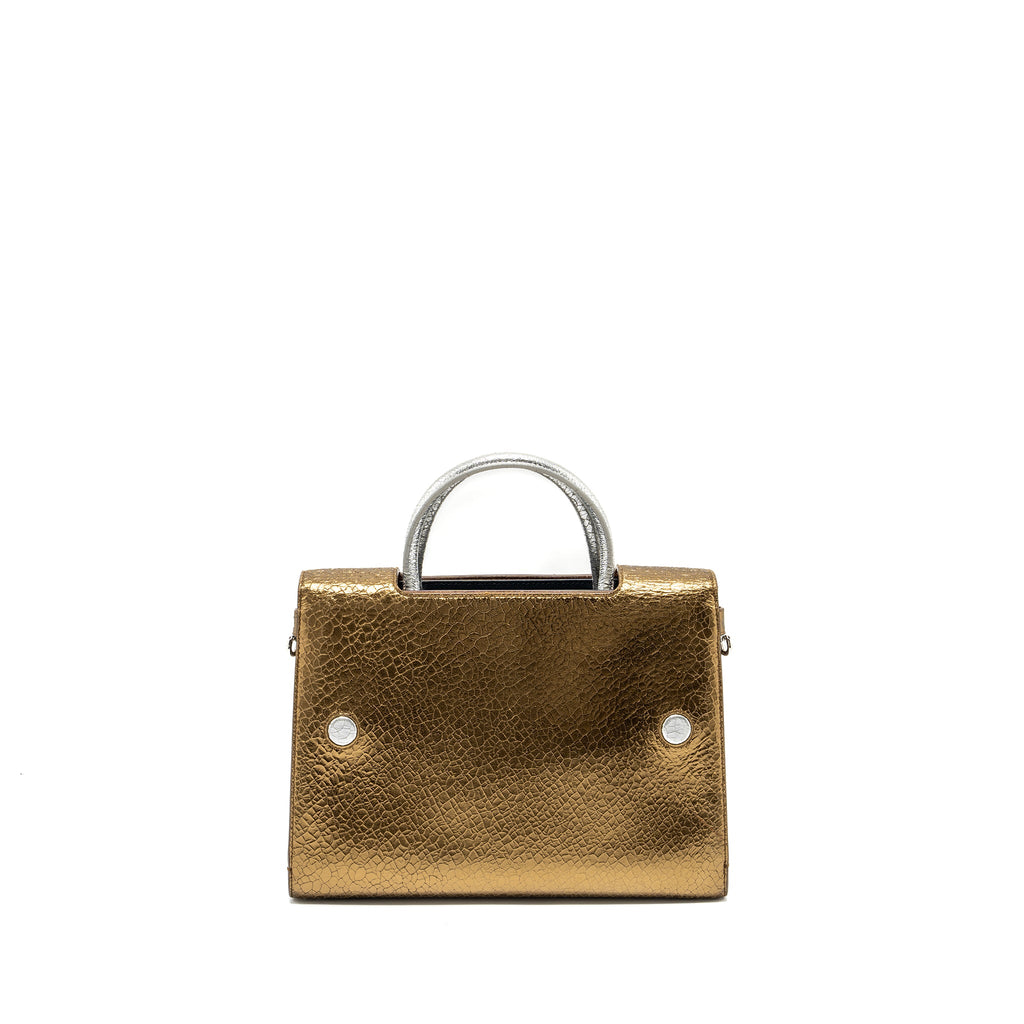 DIOR TOP HANBDLE TOTE BAG MULTICOLOUR METALLIC BRONZE / SILVER SHW