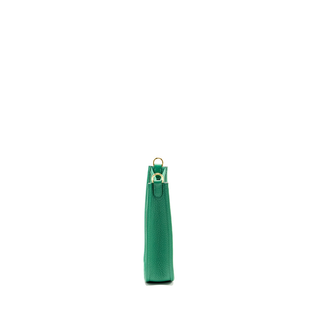 HERMES MINI EVELYN CLEMENCE VERT VERTIGO GHW