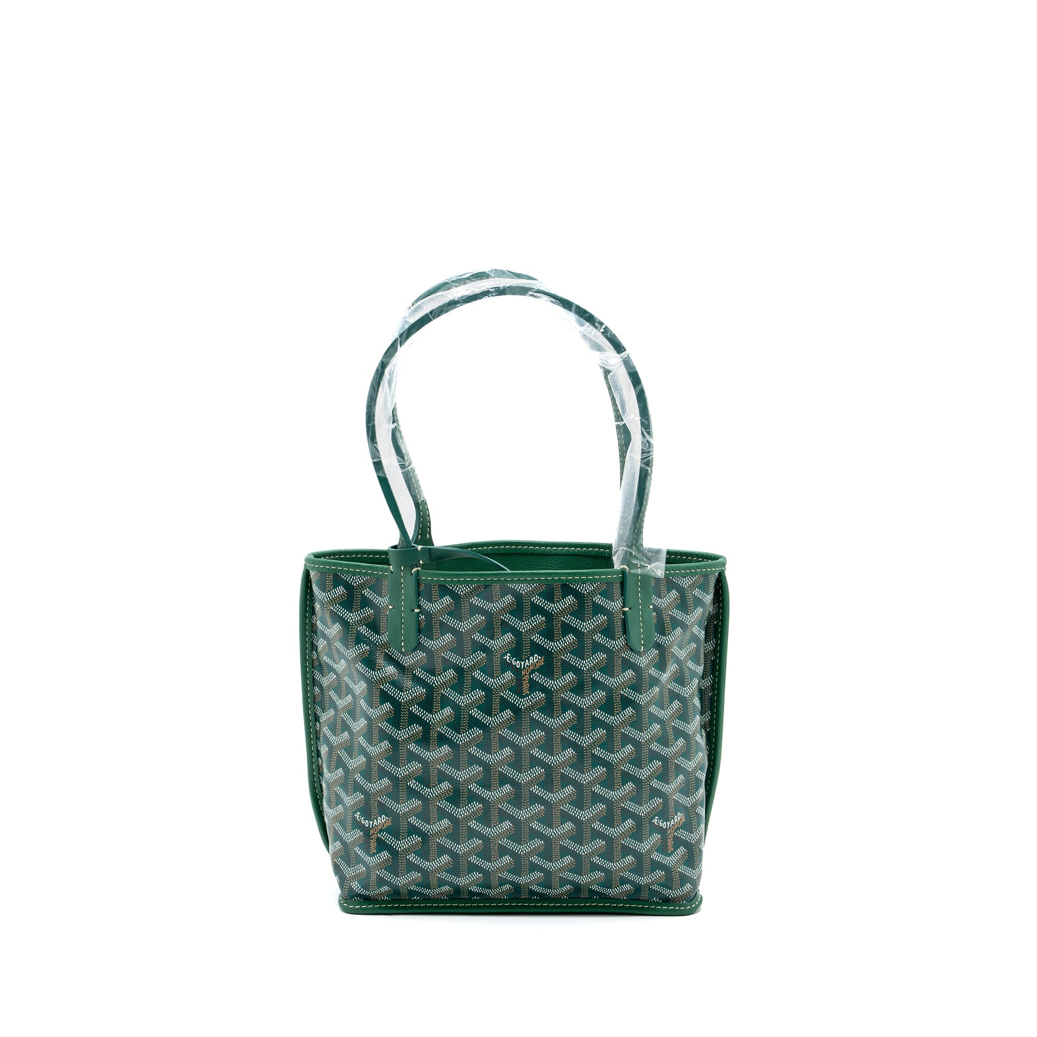 GOYARD ANJOU MINI BAG CANVAS/CALFSKIN GREEN SHW