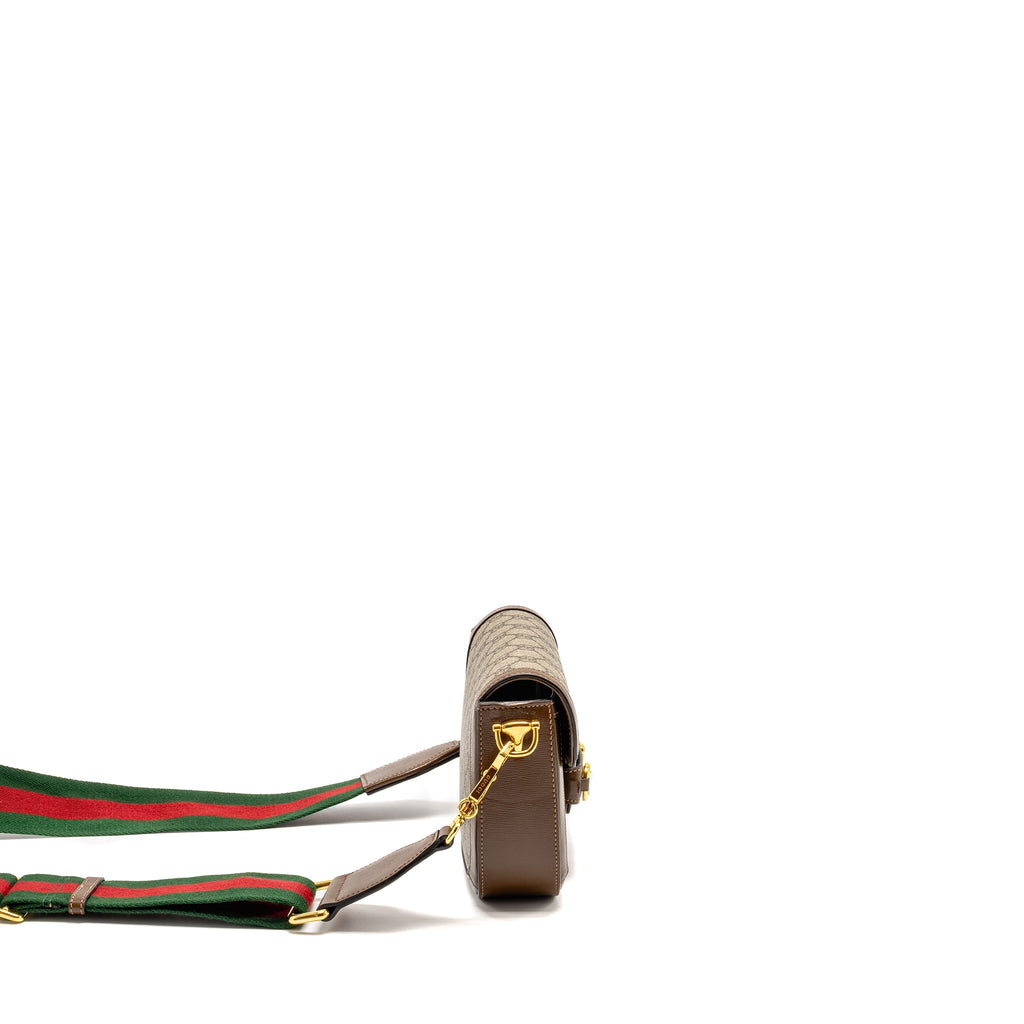 GUCCI HORSEBIT 1955 MINI BAG GG SUPREME CANVAS GHW