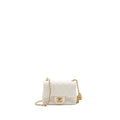 CHANEL PEARL CRUSH MINI SQUARE FLAP BAG LAMBSKIN WHITE GHW (MICROCHIP)