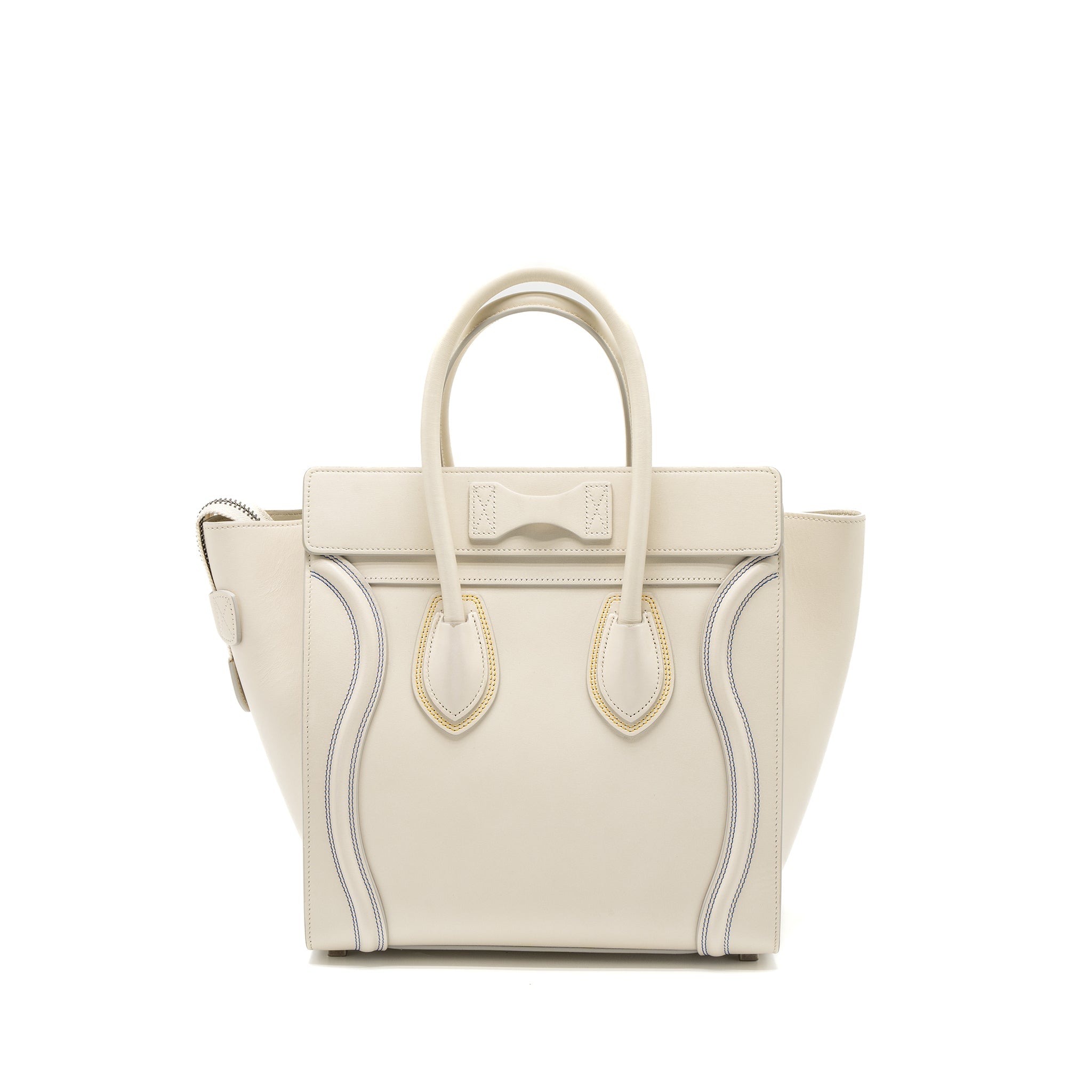CELINE MICRO LUGGAGE BAG CALFSKIN WHITE SHW