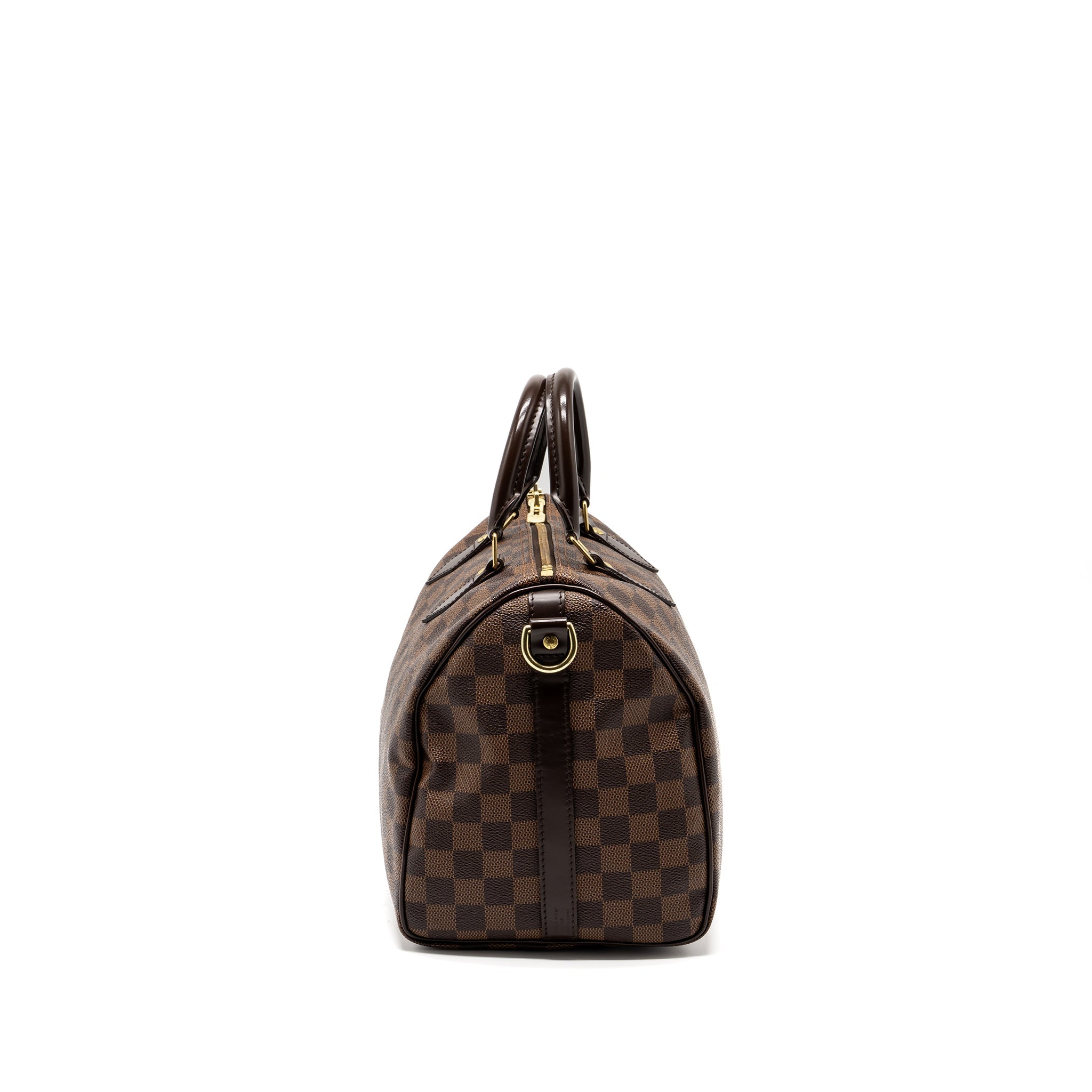 LOUIS VUITTON SPEEDY 30 BANDOULIERE DAMIER EBENE CANVAS GHW
