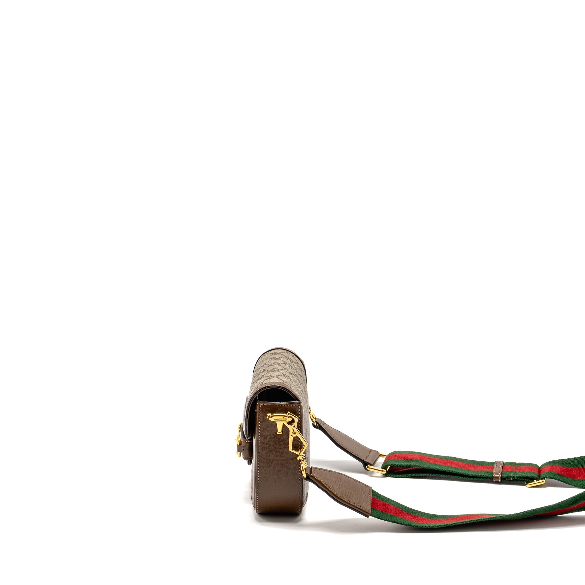 GUCCI HORSEBIT 1955 MINI BAG GG SUPREME CANVAS GHW