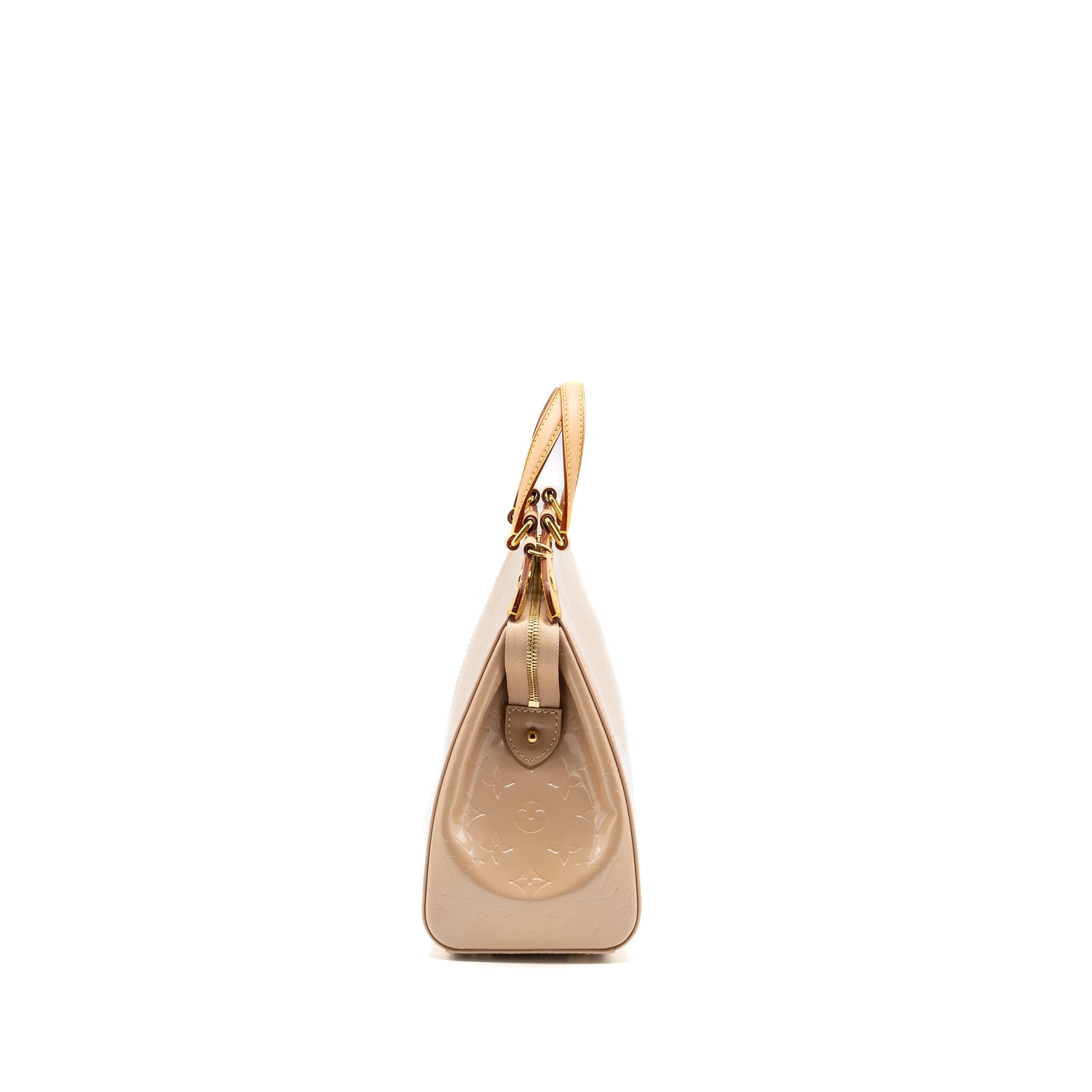 LOUIS VUITTON BREA MM PATENT LEATHER BEIGE GHW