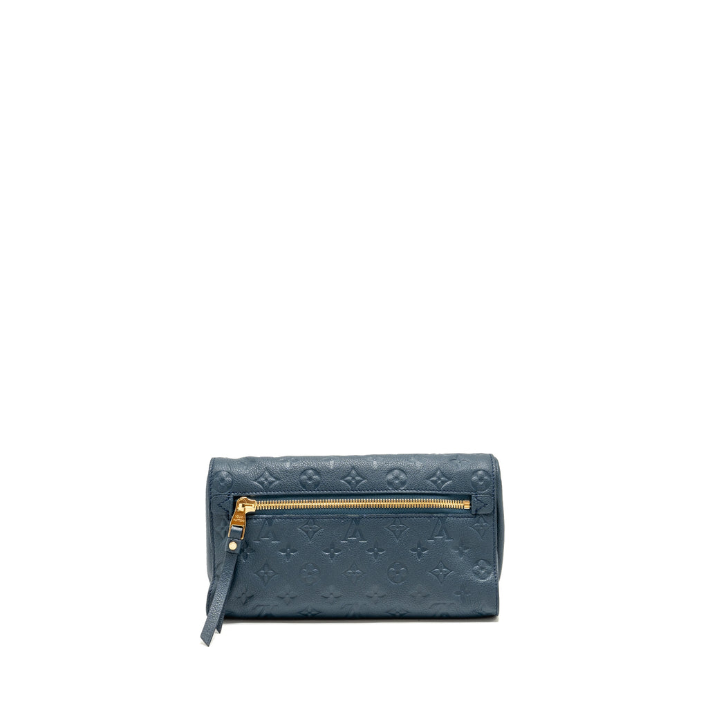 LOUIS VUITTON PETILLANTE CLUTCH MONOGRAM EMPREINTE LEATHER DARK BLUE GHW