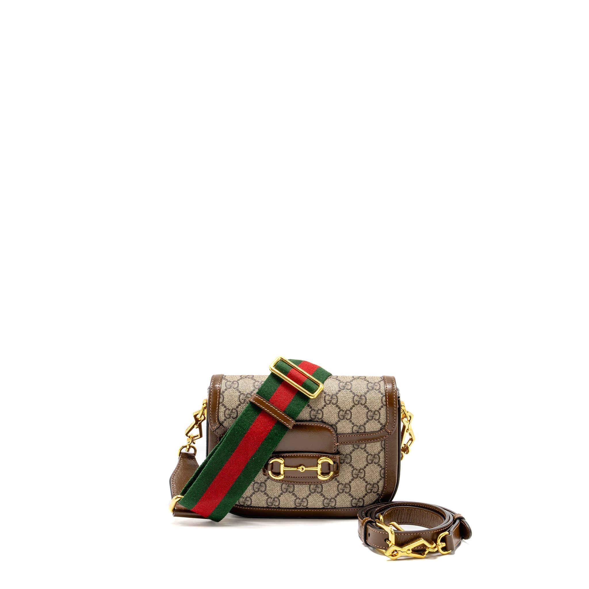 GUCCI HORSEBIT 1955 MINI BAG GG SUPREME CANVAS GHW