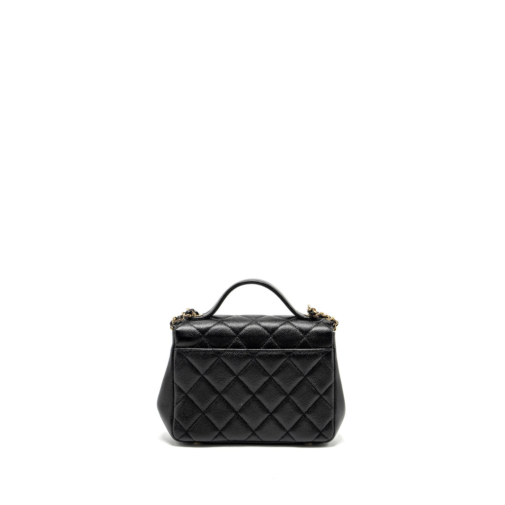 CHANEL SMALL BUSINESS AFFINITY CAVIAR BLACK LGHW