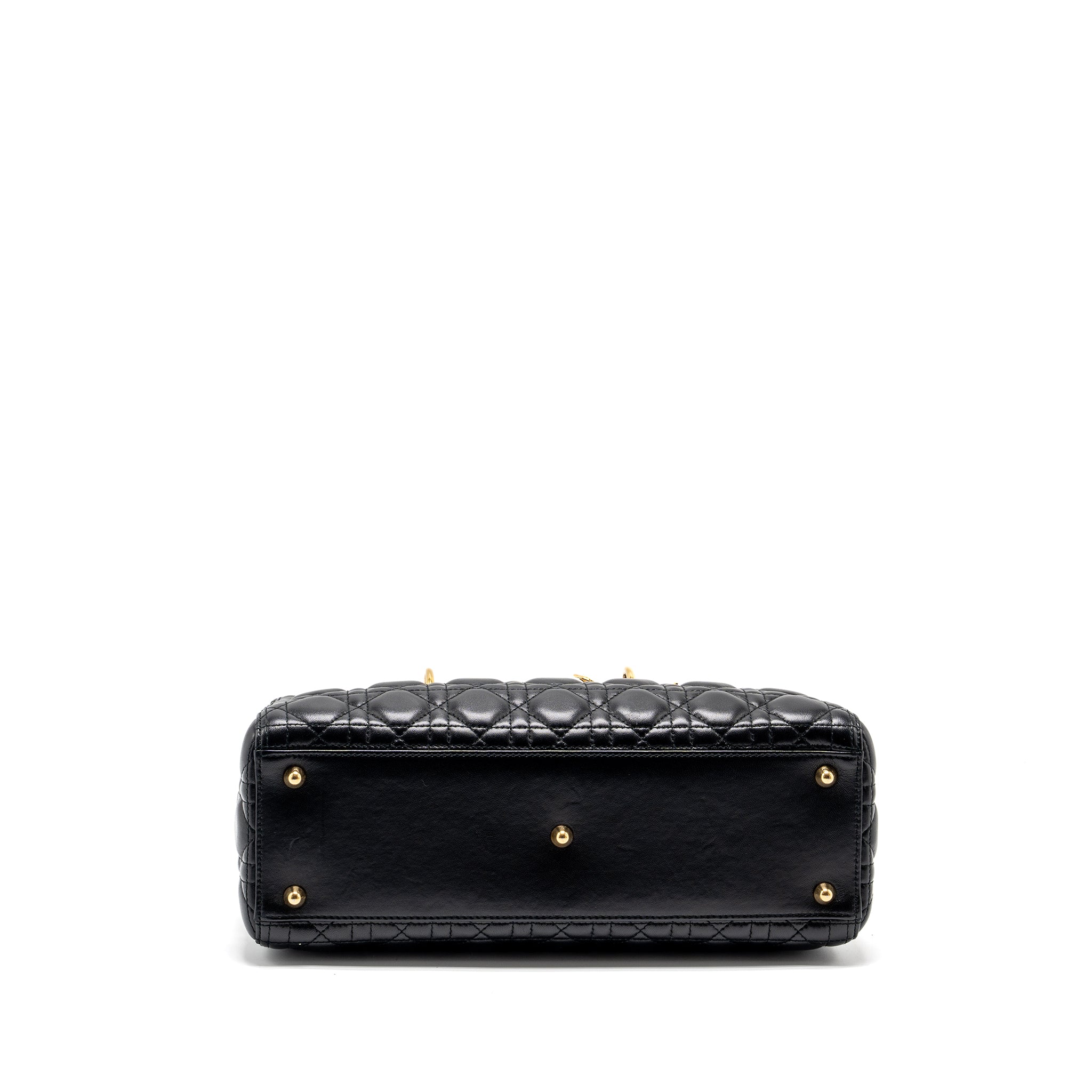 DIOR LARGE LADY DIOR LAMBSKIN BLACK GHW