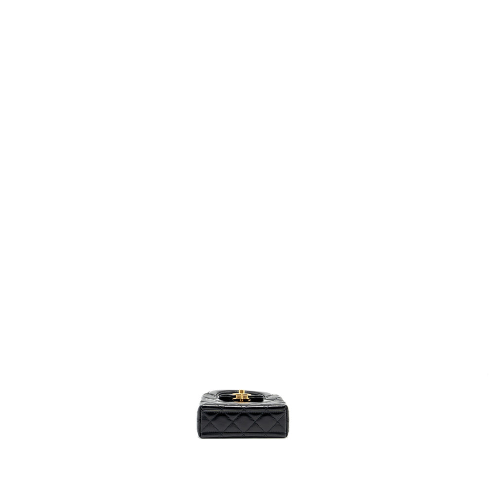 CHANEL 24P MINI NANO KELLY SHOPPER CALFSKIN BLACK GHW(MICROCHIP)