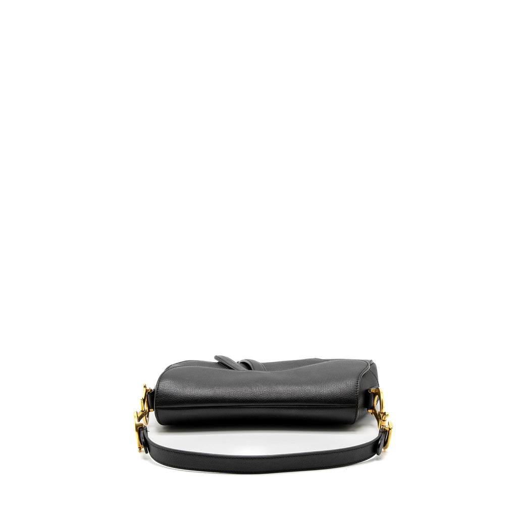 DIOR MEDIUM SADDLE BAG GRAINED CALFSKIN BLACK GWH