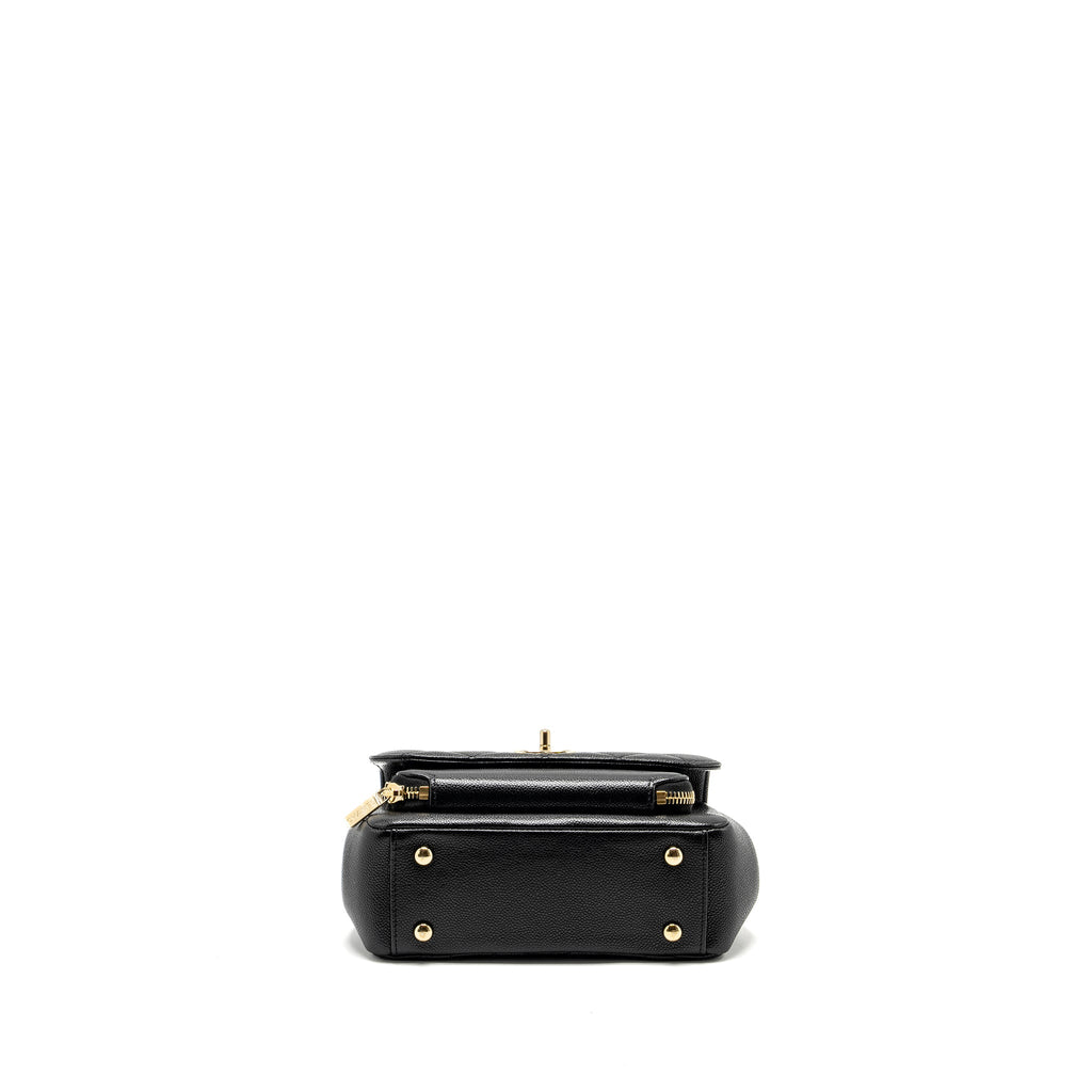 CHANEL SMALL BUSINESS AFFINITY CAVIAR BLACK LGHW