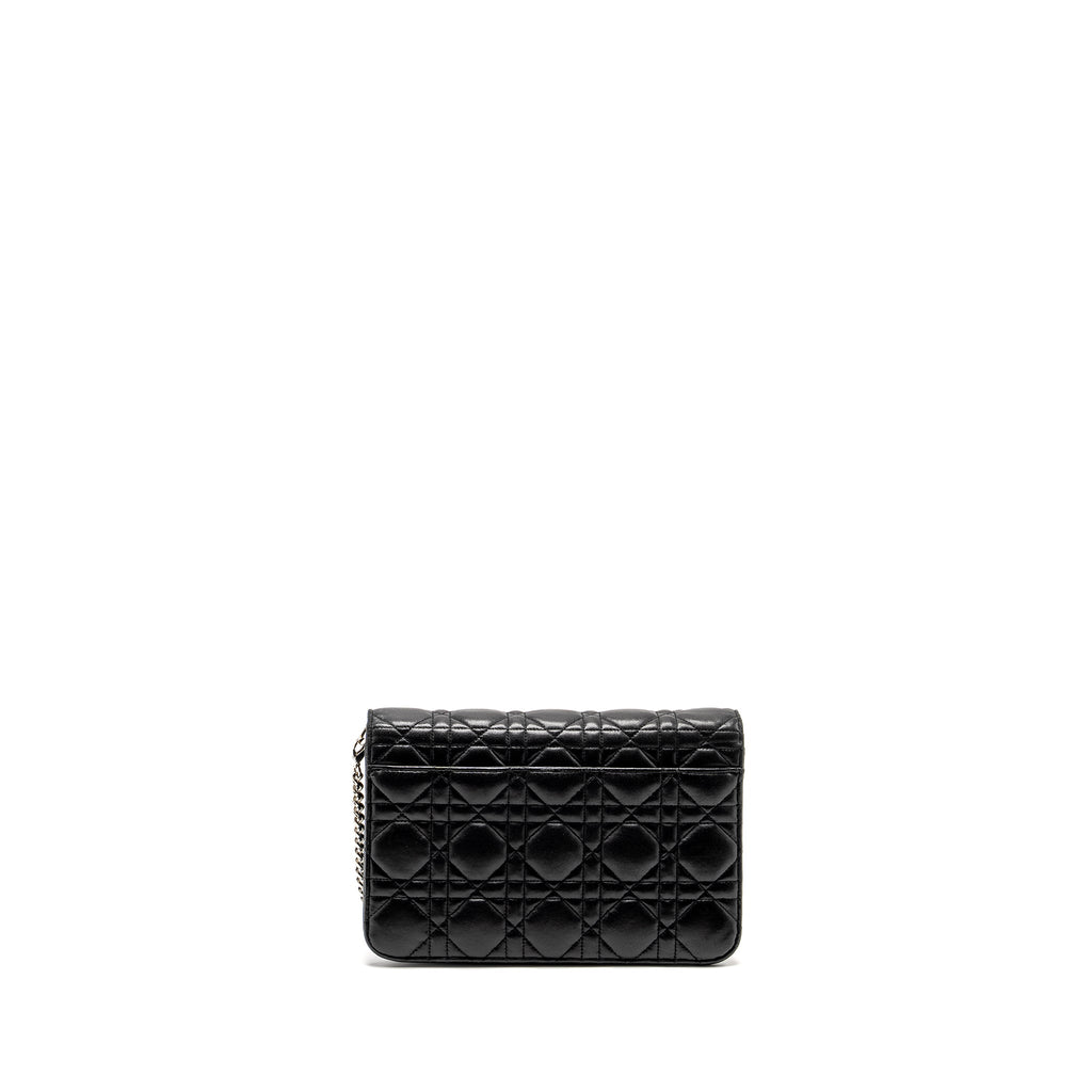 DIOR MISS DIOR PROMENADE POUCH BAG LAMBSKIN BLACK SHW