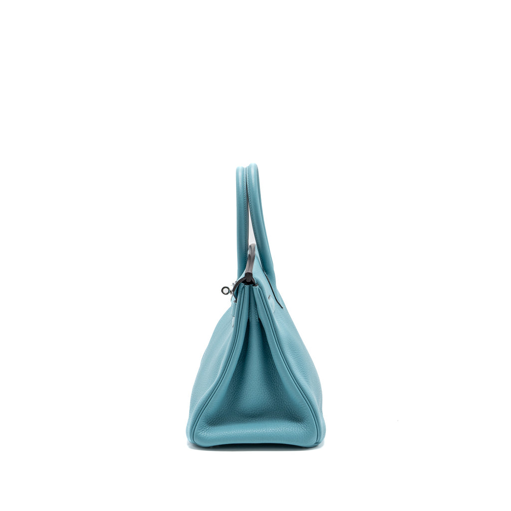 HERMES BIRKIN 30 CLEMENCE 3Z BLUE SAINT CYR SHW