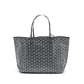 GOYARD SAINT LOUIS PM TOTE BAG GOYARDLINE CANVAS / LEATHER GREY SHW