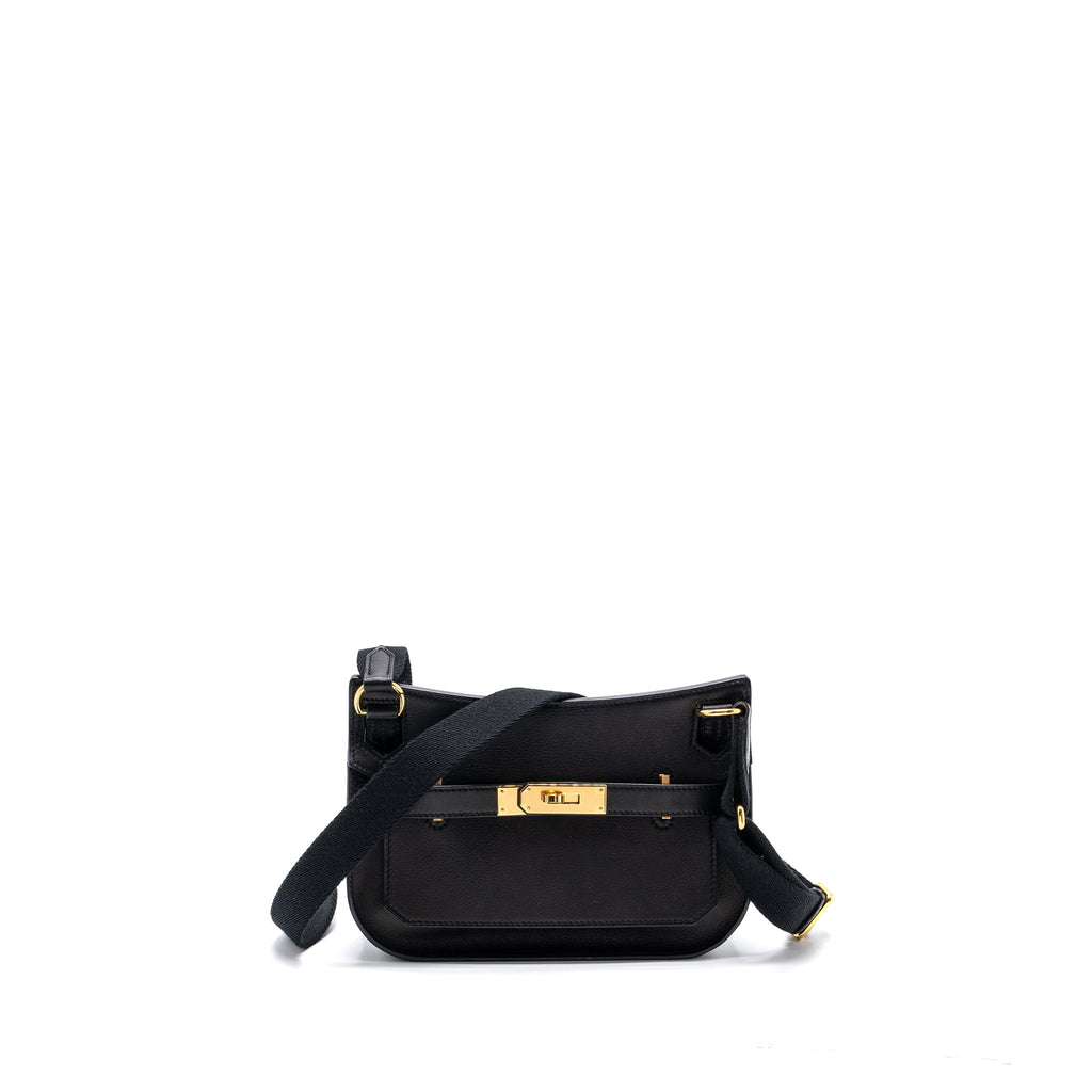 HERMES MINI JYPSIERE EVERGRAIN BLACK GHW