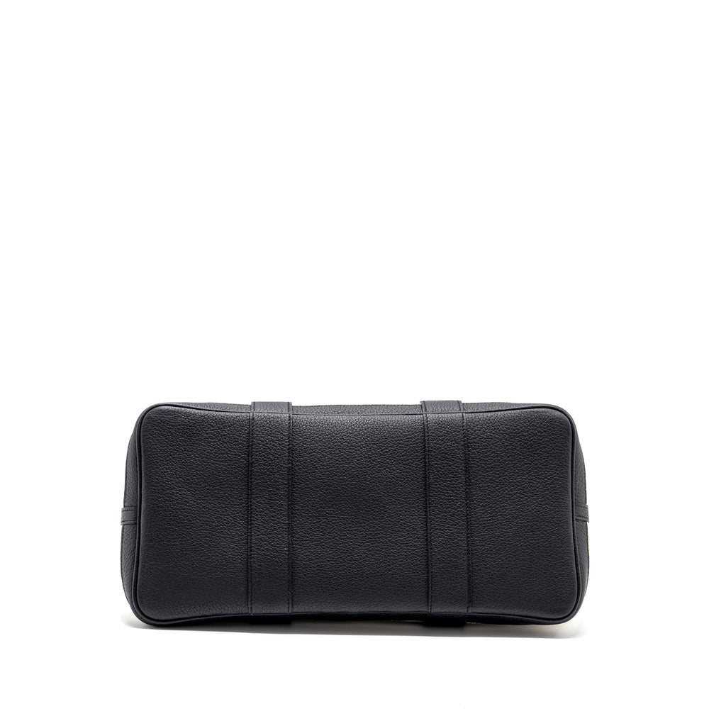HERMES GARDEN PARTY 36 CANVAS/ LEATHER BLACK / WHITE SHW