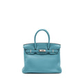 HERMES BIRKIN 30 CLEMENCE 3Z BLUE SAINT CYR SHW