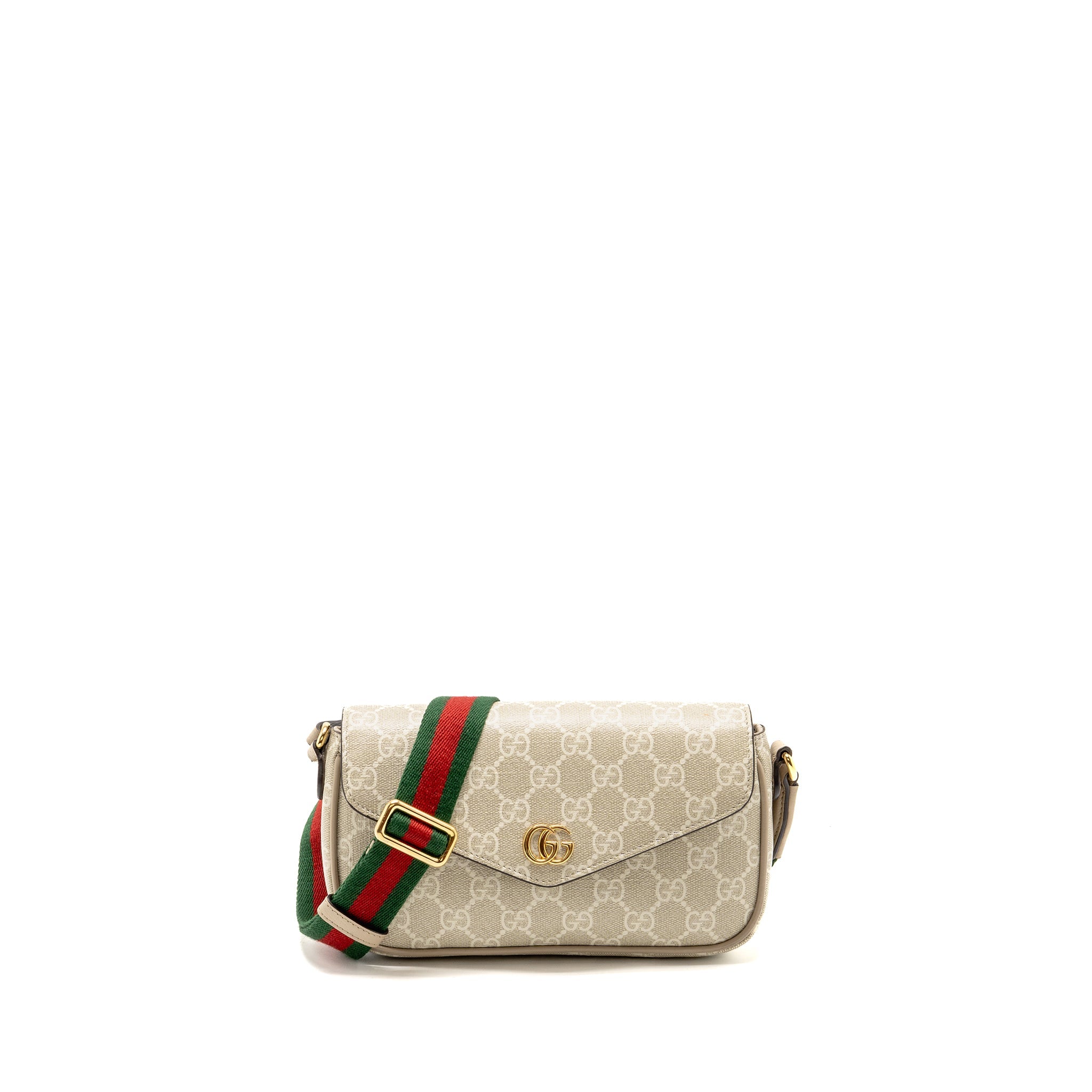 GUCCI OPHIDIA MINI BAG GG SUPREME CANVAS BEIGE/OATMEAL GHW