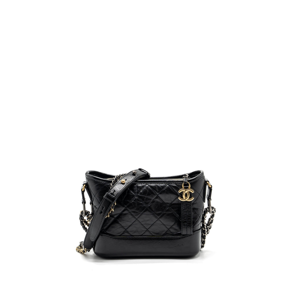 CHANEL SMALL GABRIELLE HOBO BAG CALFSKIN BLACK MULTICOLOUR HARDWARE