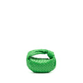 BOTTEGA VENETA MINI JODIE LAMBSKIN GREEN SHW