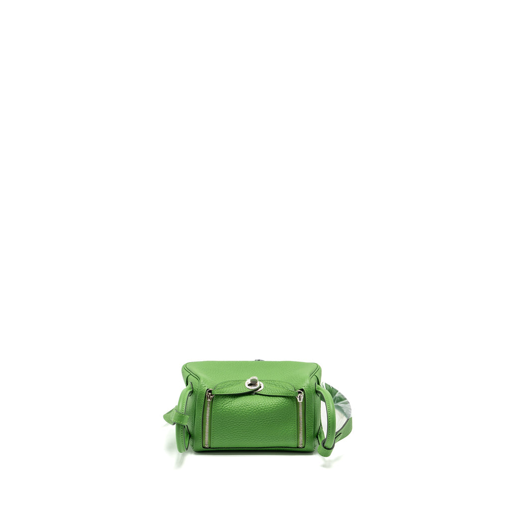 HERMES MINI LINDY CLEMENCE VERT YUCCA SHW