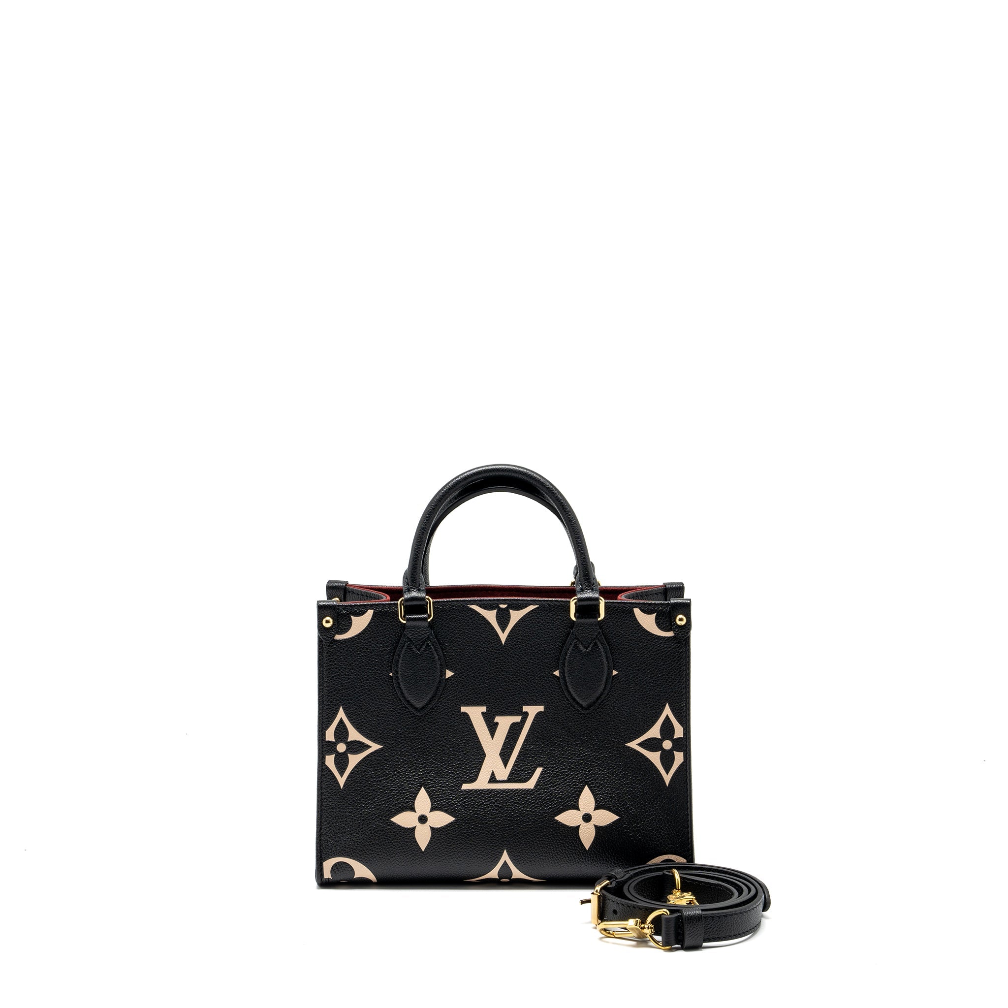 LOUIS VUITTON ONTHEGO PM BICOLOUR MONOGRAM EMPREINTE BLACK GHW