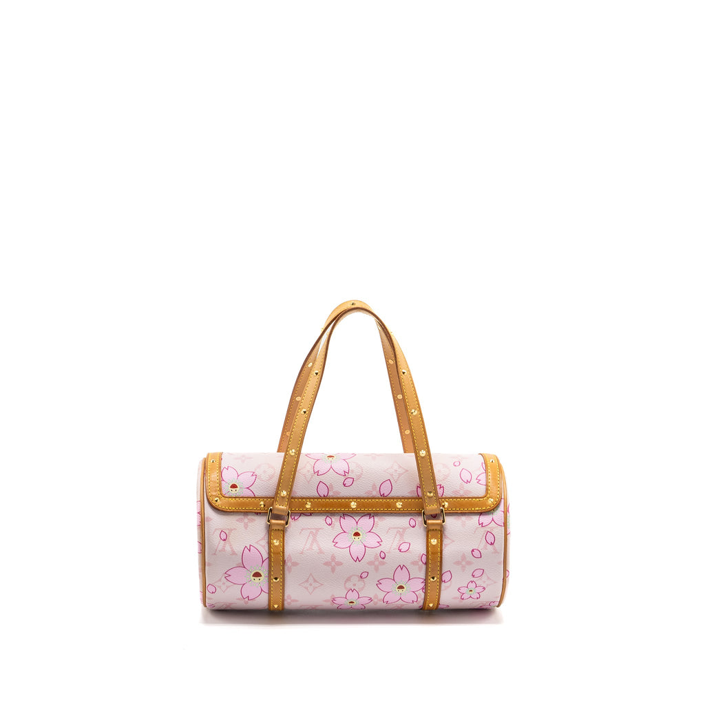 LOUIS VUITTON LIMITED EDITION CHERRY BLOSSOM PAPILLON BAG MONOGRAM CANVAS PINK GHW
