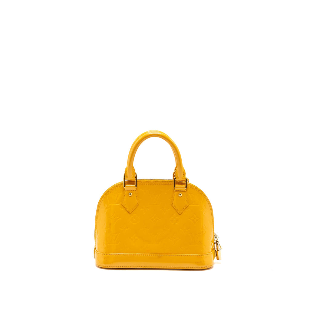 LOUIS VUITTON ALMA BB PATENT YELLOW LGHW